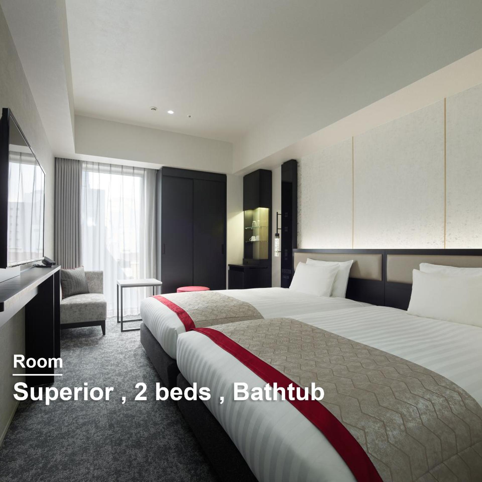 Premium, Superior, Twin Beds, Bathtub, Mitsui Garden Hotel Fukuoka Nakasu 4/7