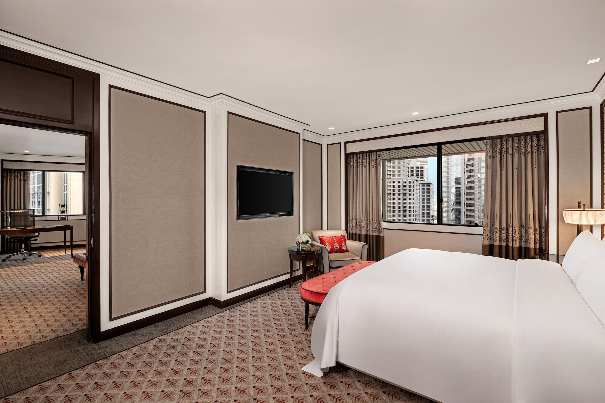 جناح كلوب بسريرين مزدوجين بغرفتي نوم، THE ATHENEE HOTEL, A LUXURY COLLECTION HOTEL BANGKOK 3/3