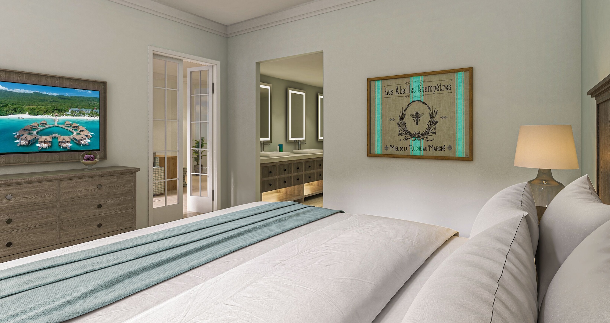 1 Bedroom, Honeymoon, West Bay, Suite, King Bed, Ocean View, Butler، Sandals Royal Bahamian - Adults Only 4/8