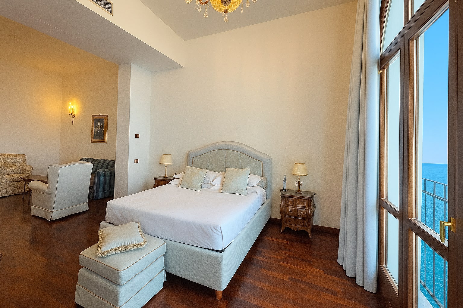 جناح سيغنتشر بإطلالة على البحر، Grand Hotel Europa Palace 4/10