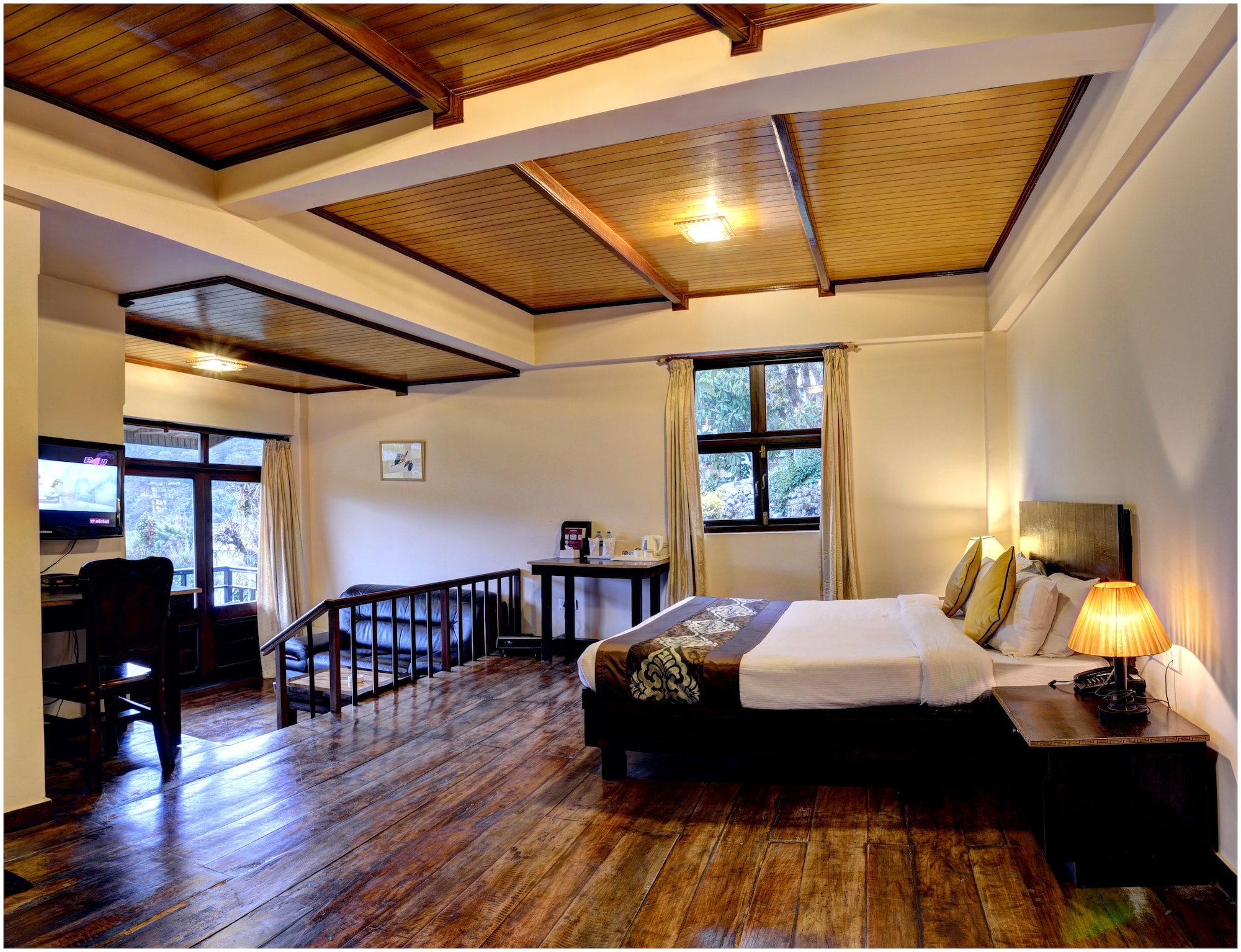chalet, balcony