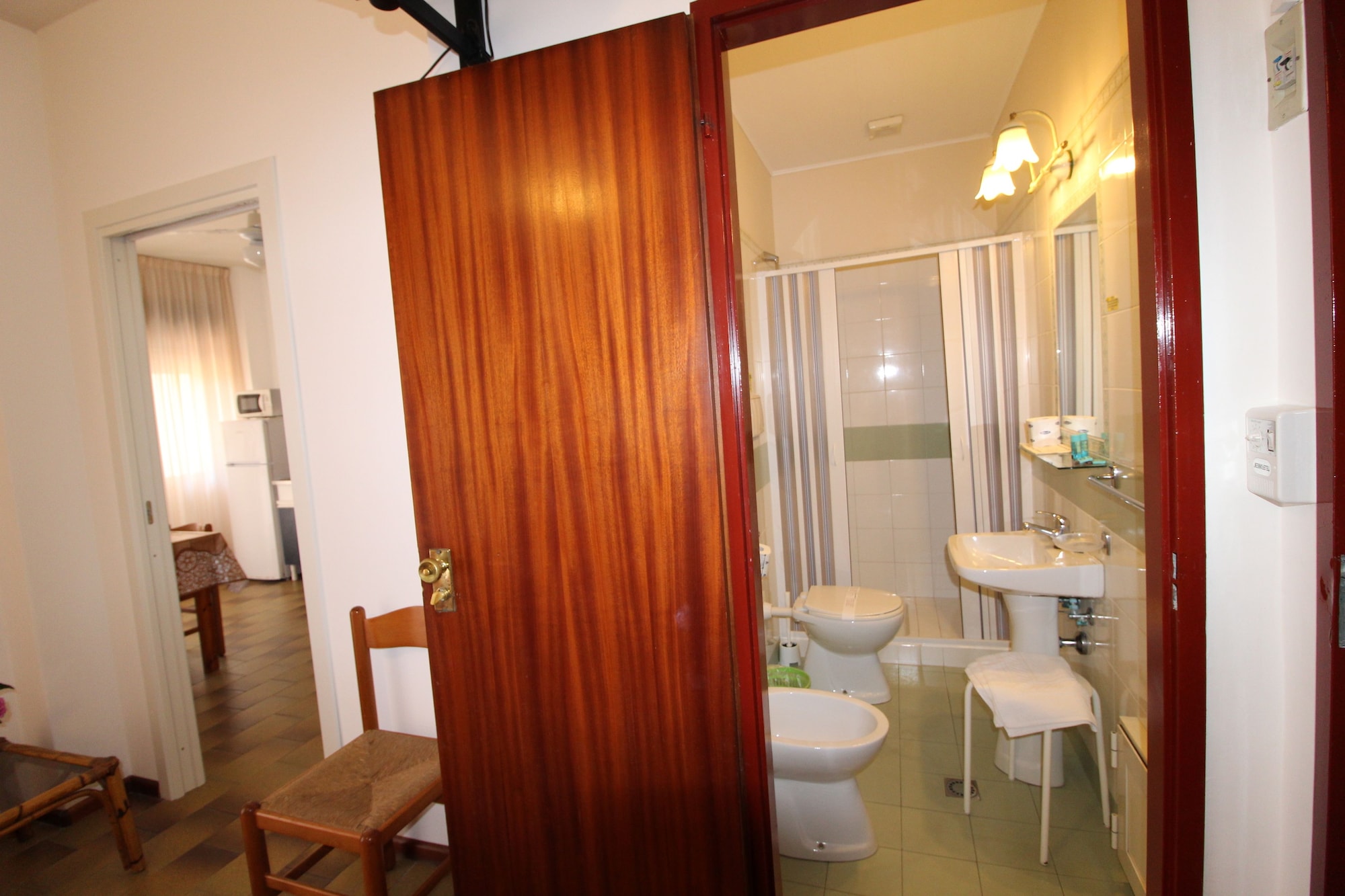 شقة كومفورت بسرير كوين بإطلالة على الحديقة بغرفة نوم واحدة مع أريكة في الطابق الأرضي، Residence Villa Giardini 6/6