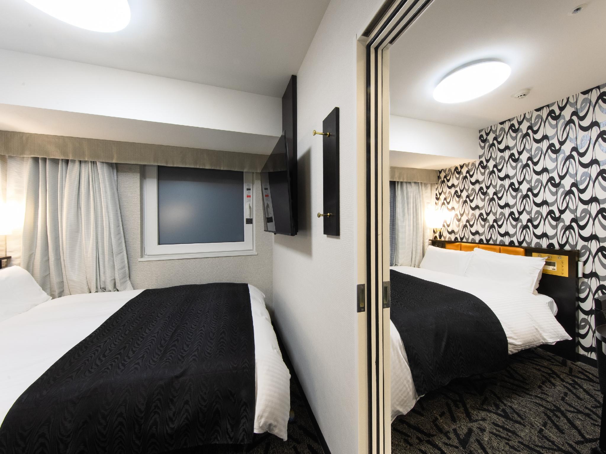 Connecting, 2 Double Beds, No View, APA Hotel & Resort Osaka Namba Ekimae Tower 2/2