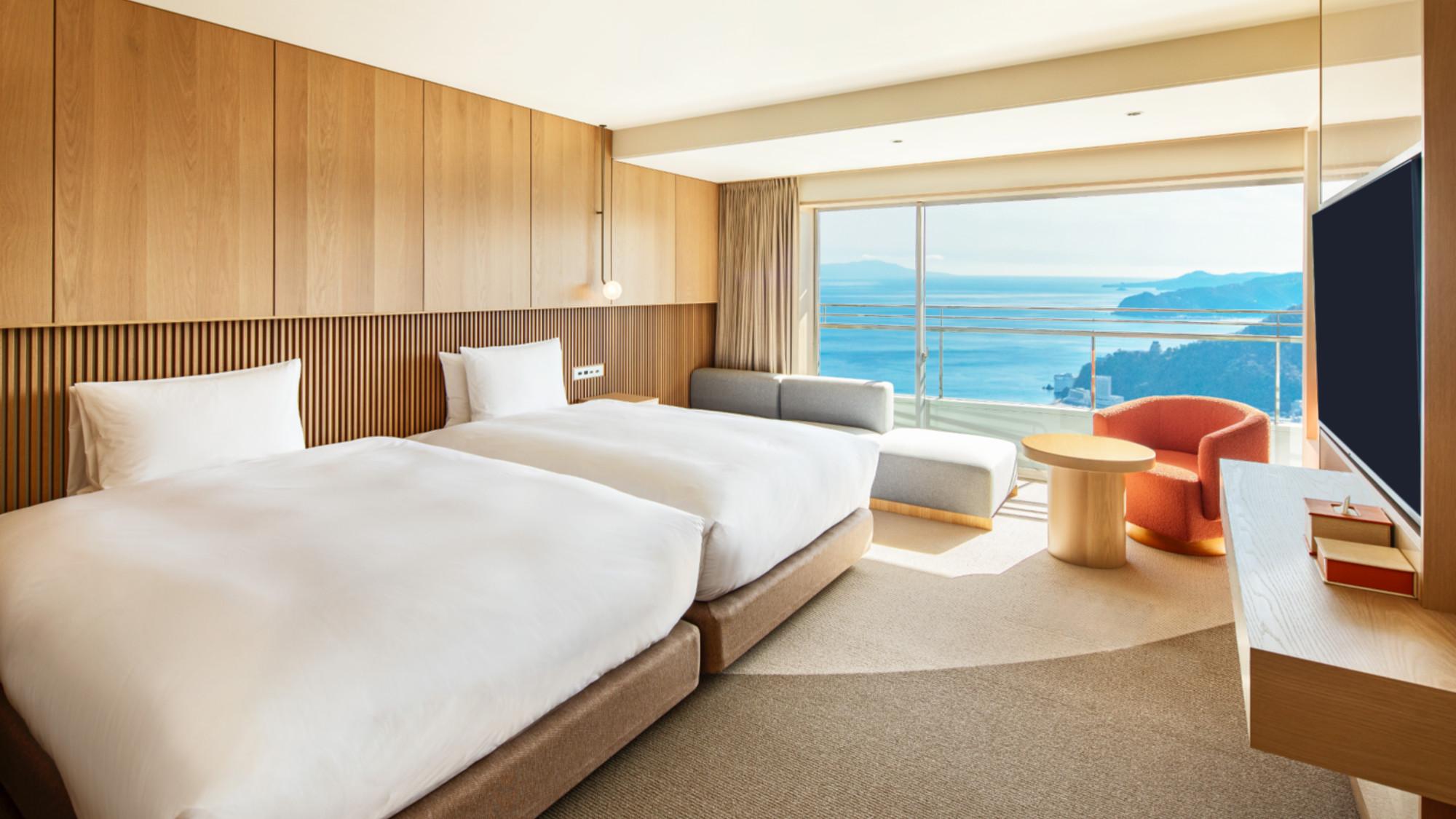Western, Standard, Twin Beds, Mountain View, Ocean View, Night View