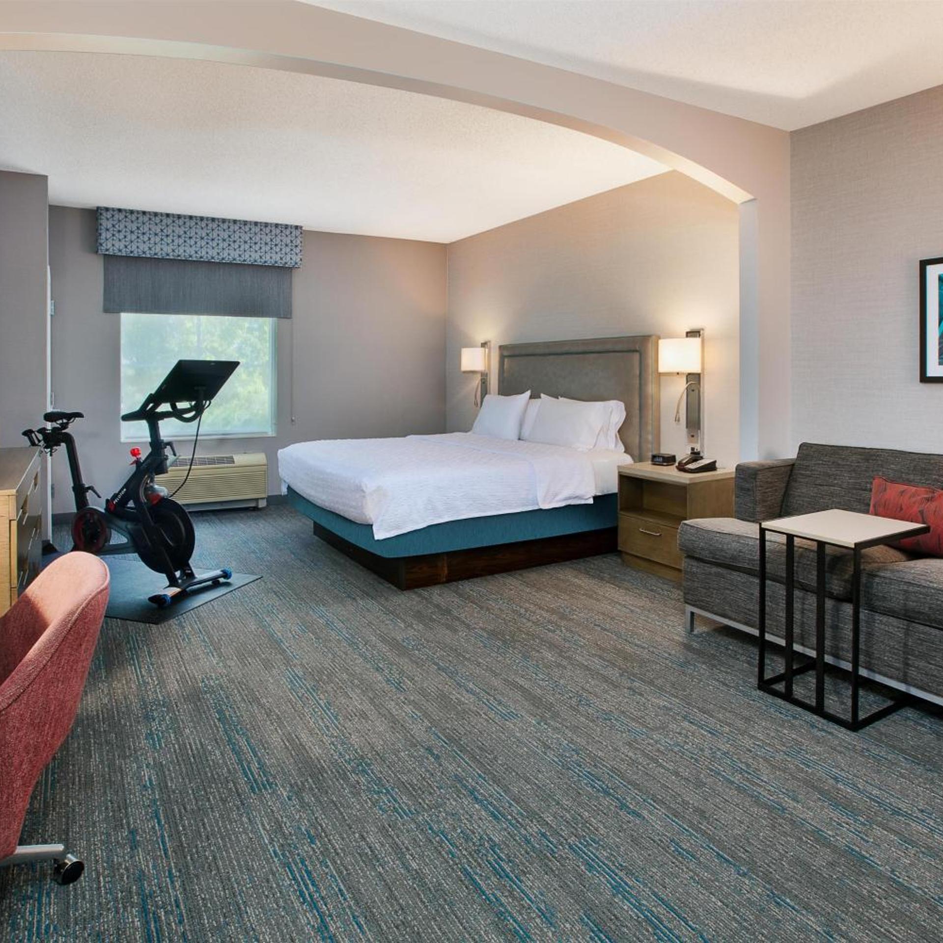 Peloton, King Bed, Sofa