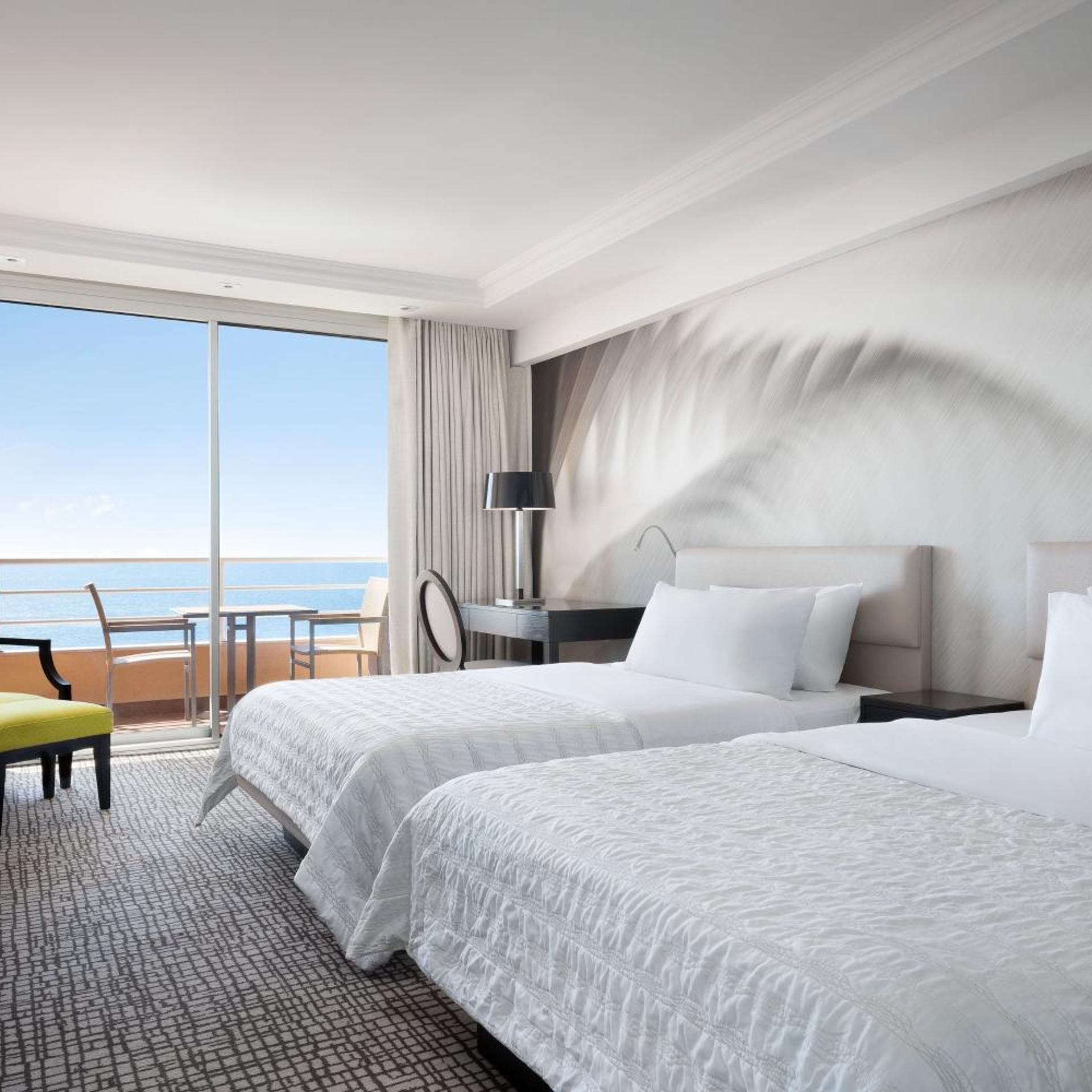 Guest Room, Deluxe, 2 Double Beds, Sea View, Balcony