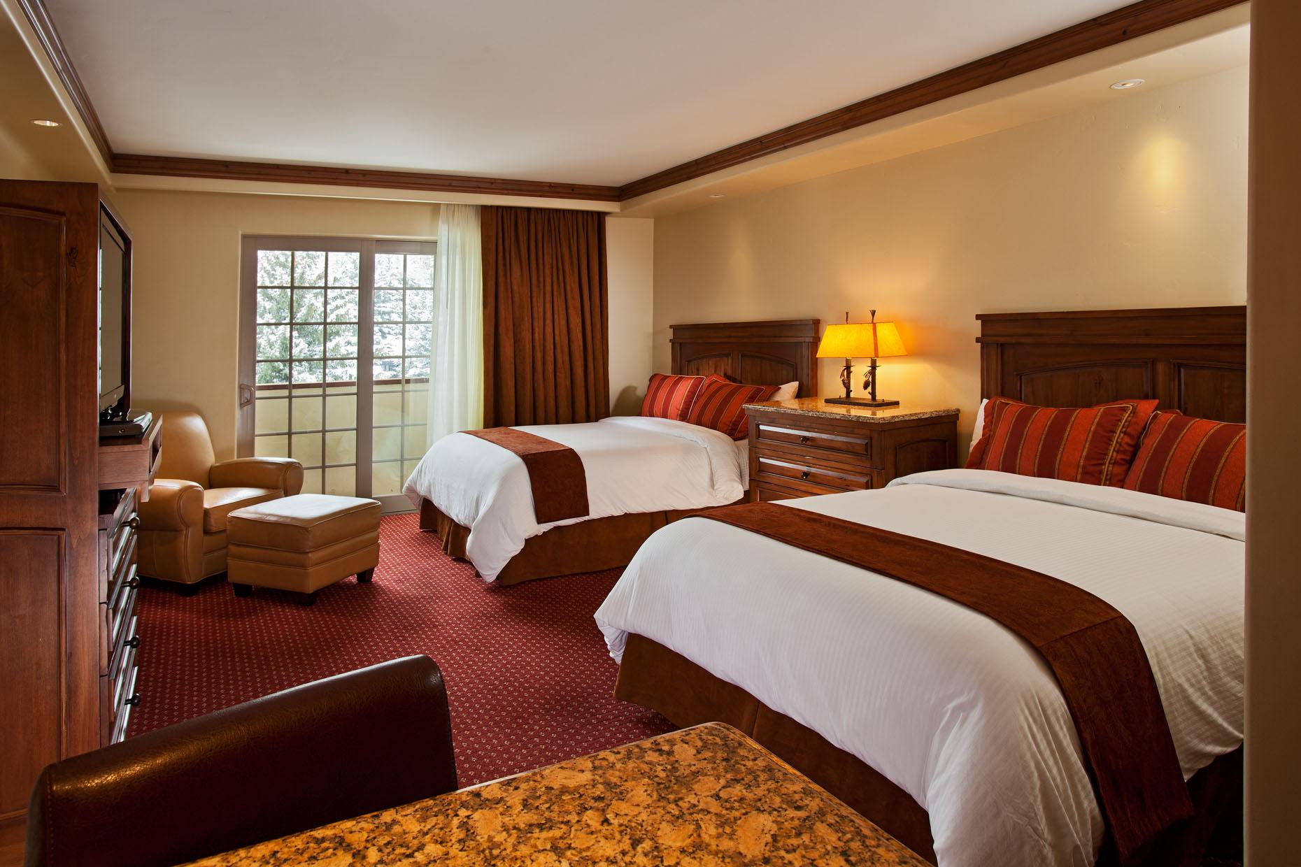 Tower, Premium, 2 Queen Beds, Mountain View