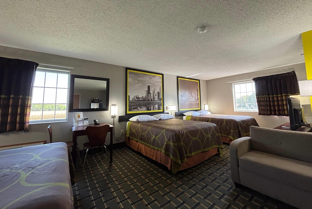 جناح استوديو بسريرين كوين، Super 8 by Wyndham Mt. Carmel IL 3/10
