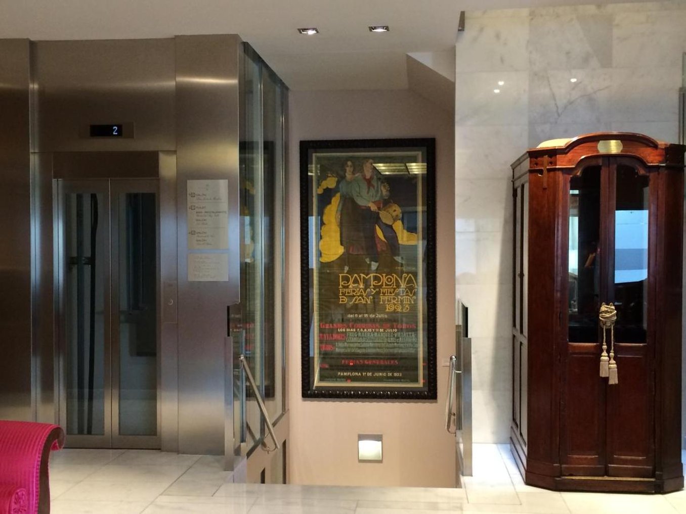 Lobby at Gran Hotel La Perla, PAMPLONA
