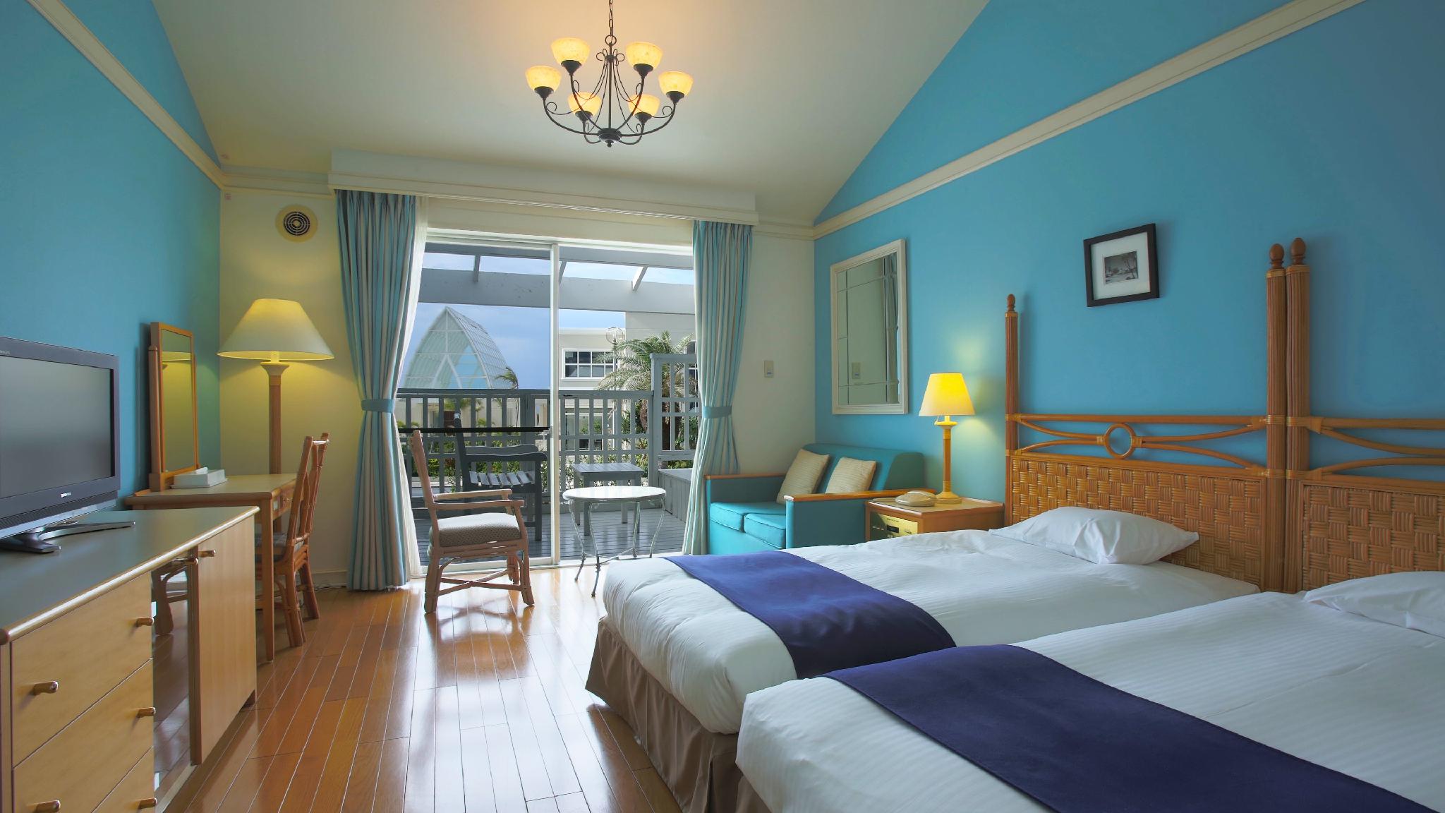 Palm Cottage, Twin Beds, Garden View