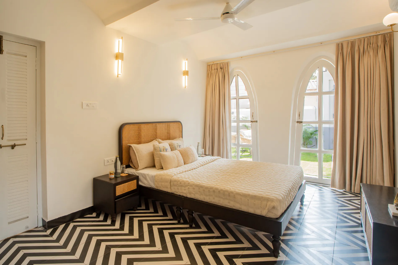 Room at ELIVAAS Casa Mandala 4BHK Villa with Pvt pool and Garden, CANDOLIM