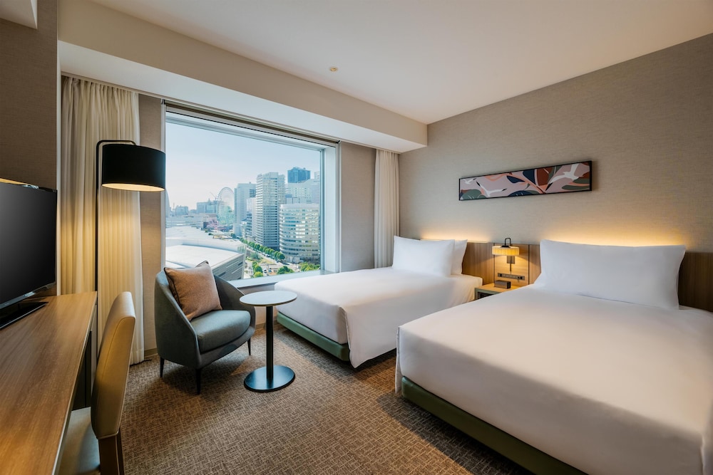 غرفة ديلوكس بسريرين منفصلين بإطلالة على البحر في طابق مرتفع، The Square hotel Yokohama Minatomirai 4/5