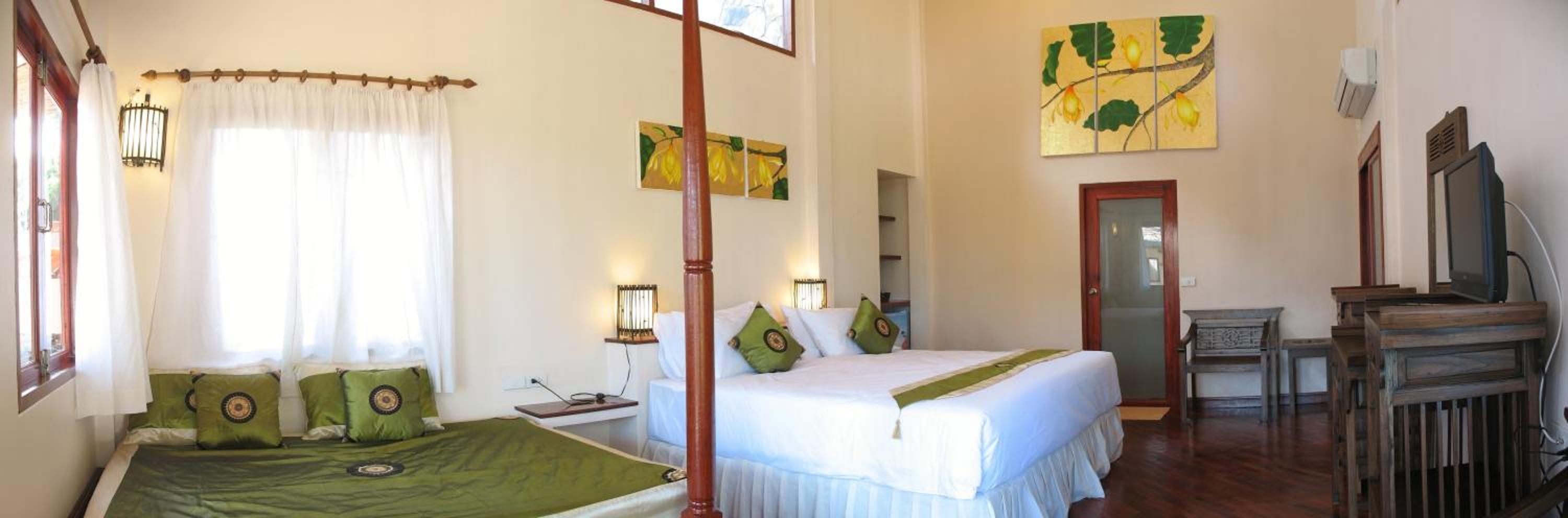 بنغل بسريرين منفصلين بإطلالة على المسبح، Khanom Hill Resort 3/7