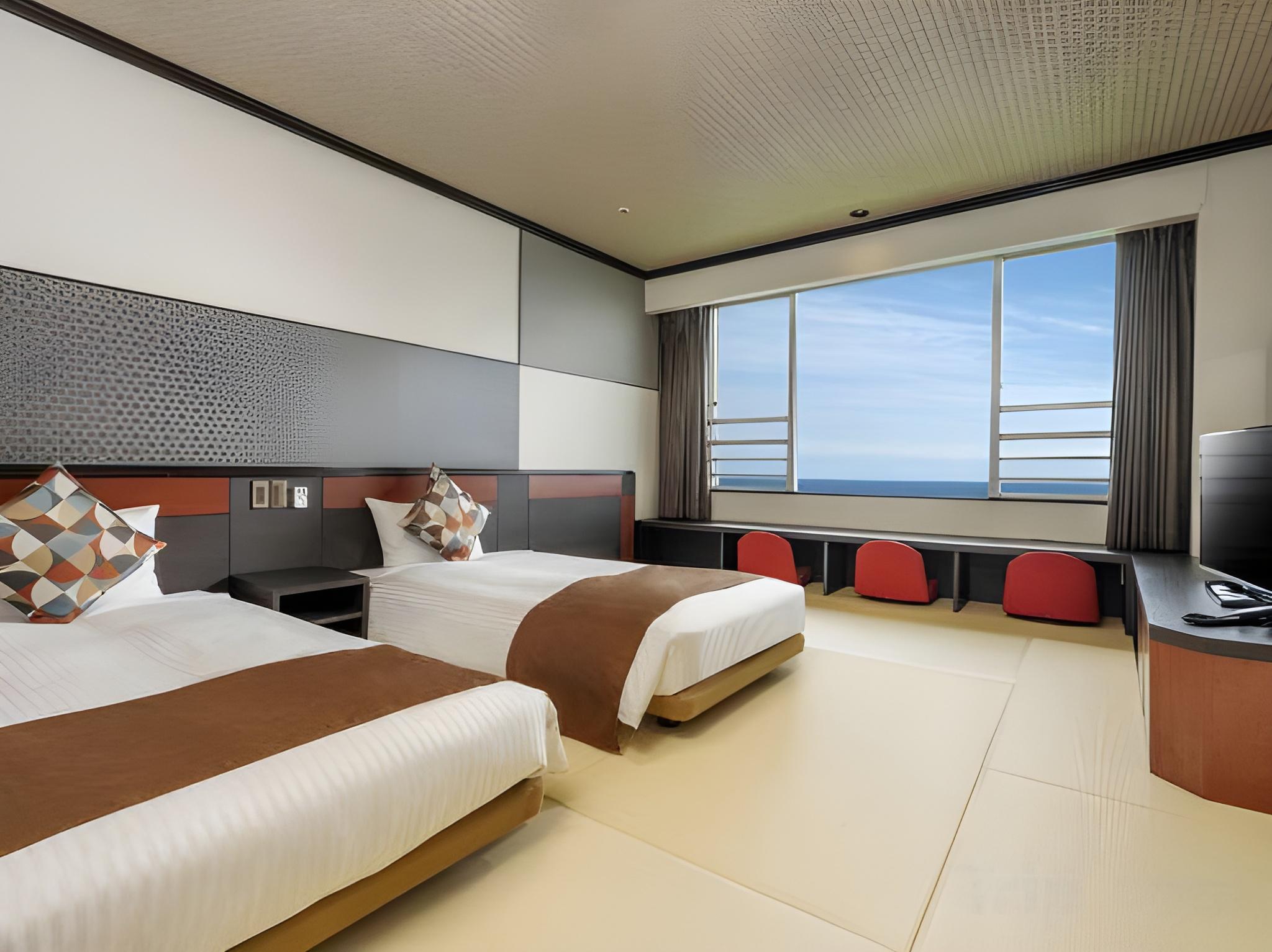 Semi Room, Ocean, 2 Semi Double Beds