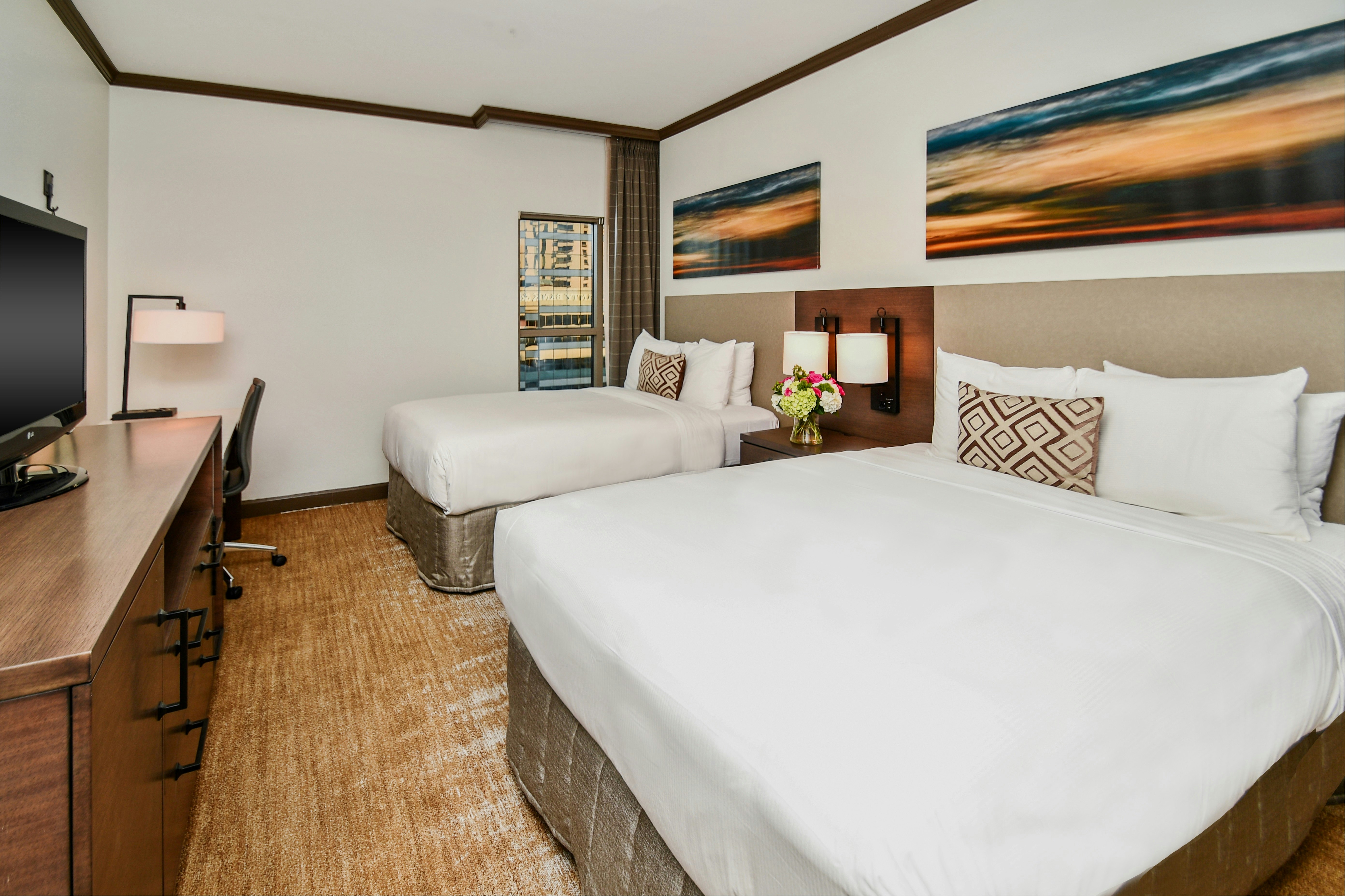 City, Park, 2 Queen Beds