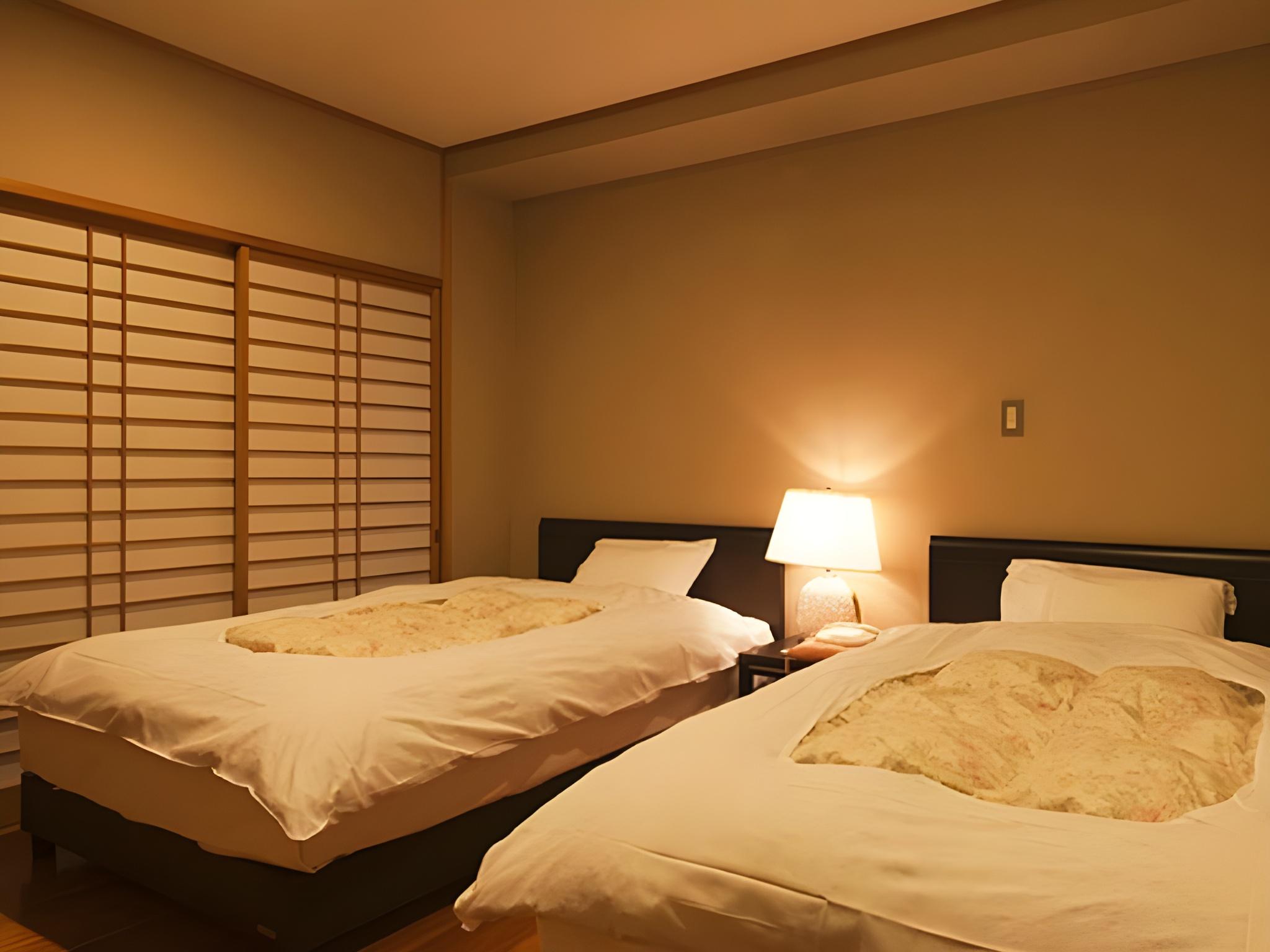 Japanese Western, Twin Beds, 3 Futon Beds, Ocean View