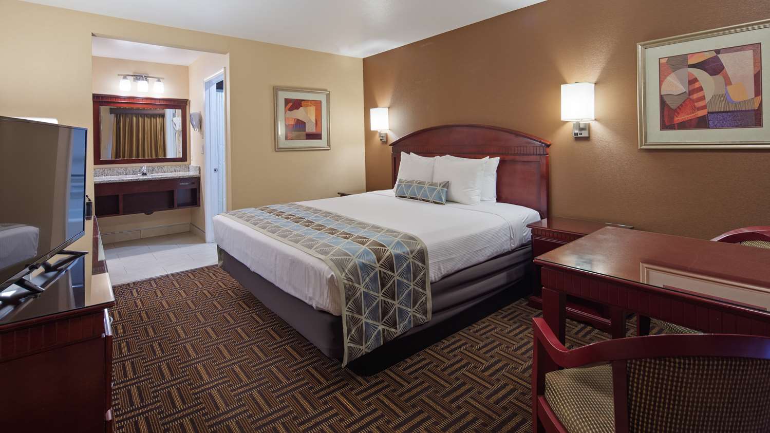 غرفة بسرير كوين لذوي الإعاقة، Best Western Pasadena Inn 2/4