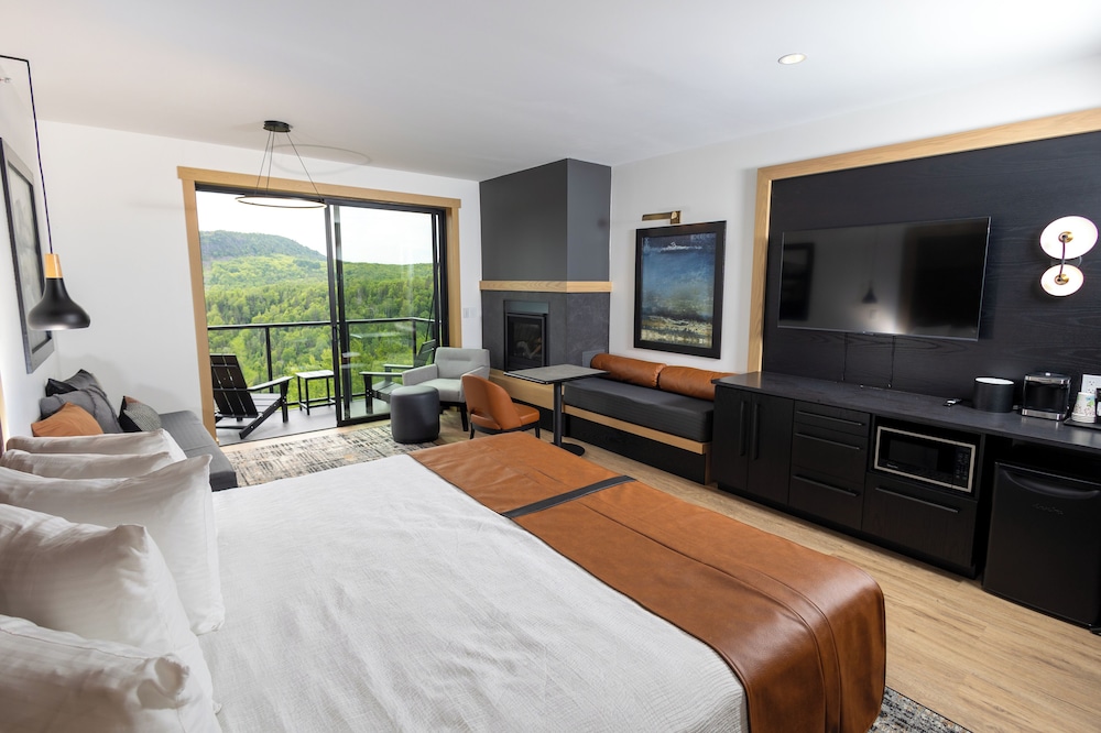 Elite, Studio, King Bed, Partial Lake View, Sofa