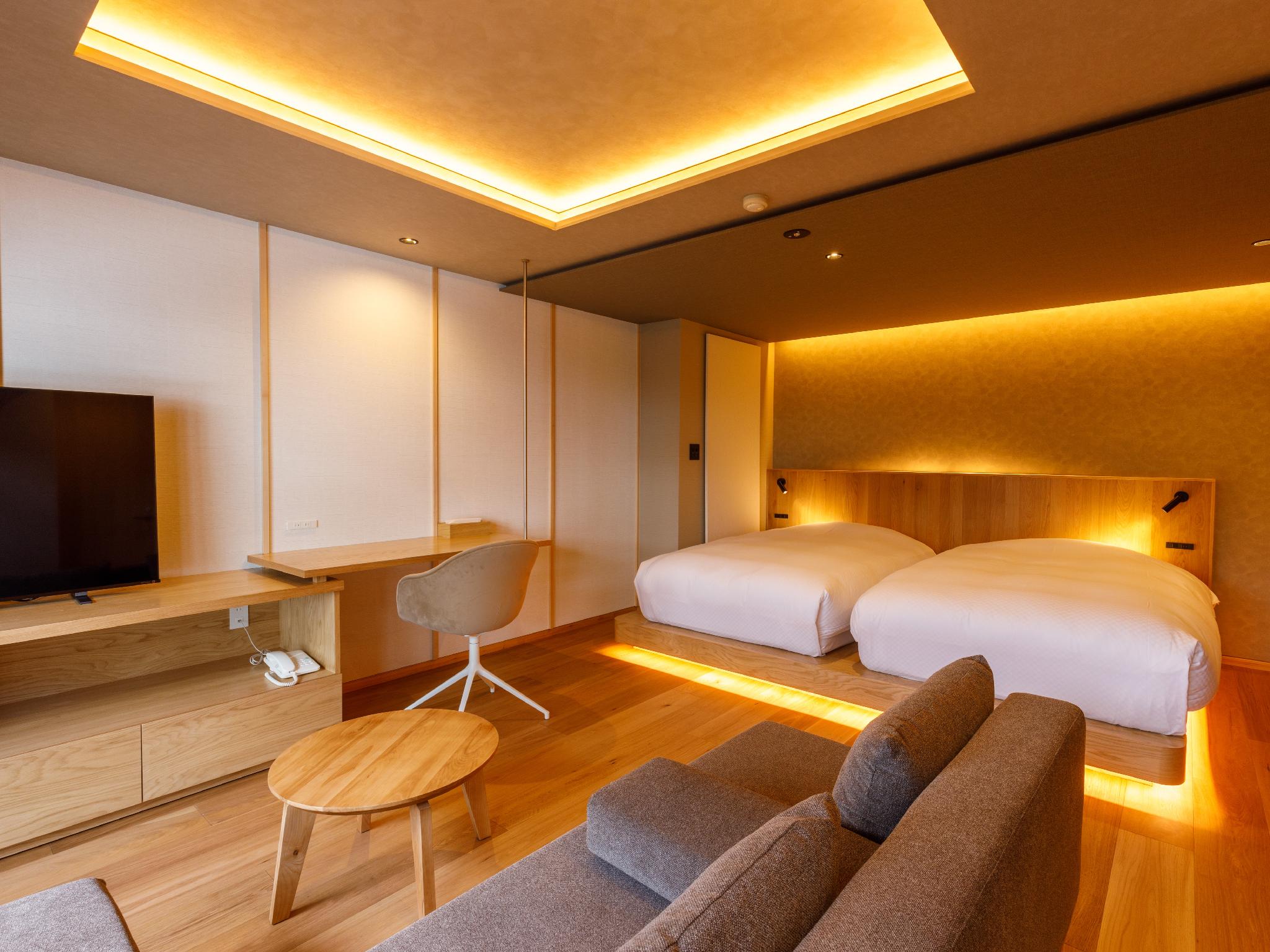 Sakura, Standard, Twin Beds, Mountain View, Outdoor Spring Bath