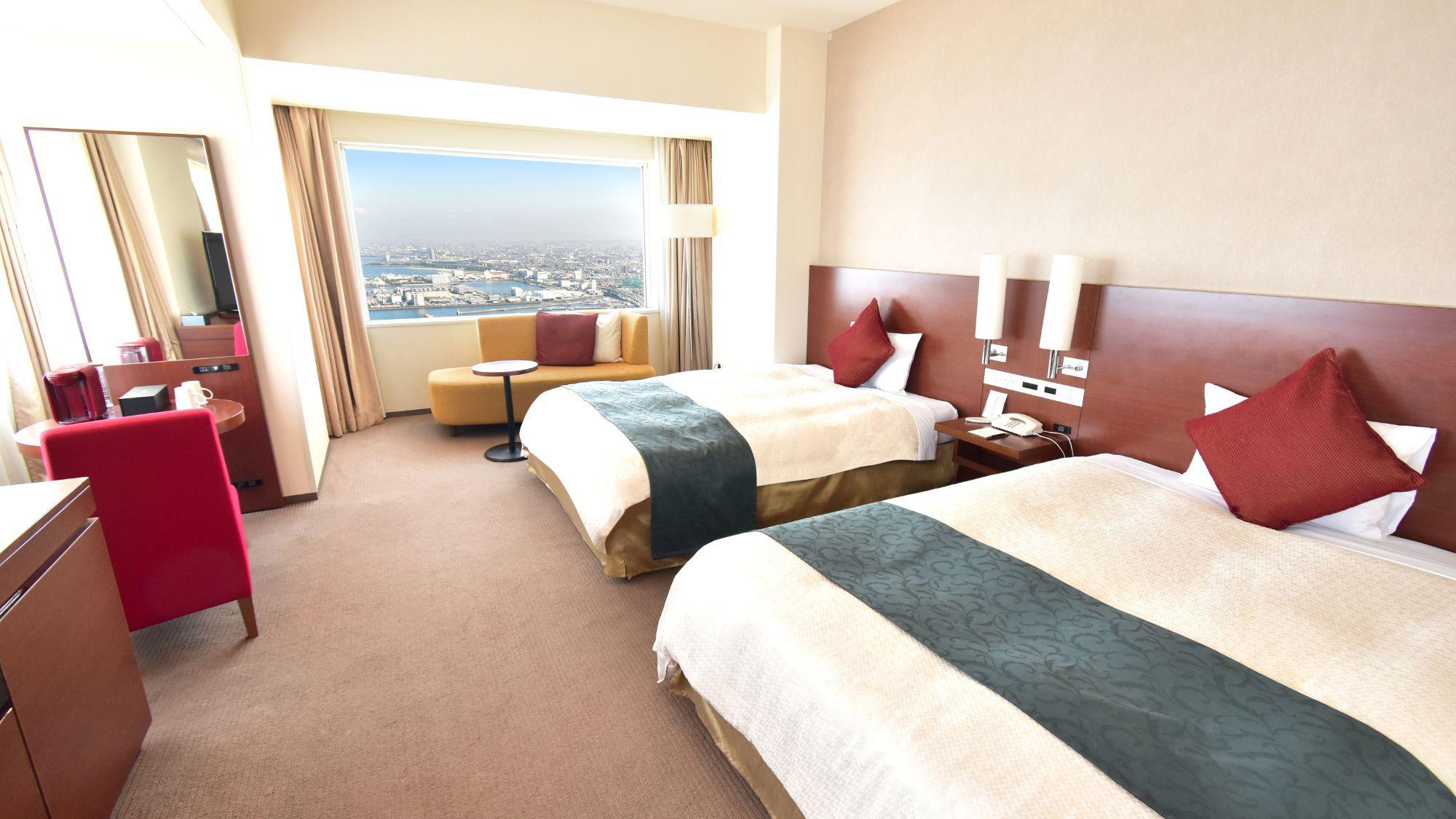 Premier, Deluxe, Twin Beds, Airport View, Corner