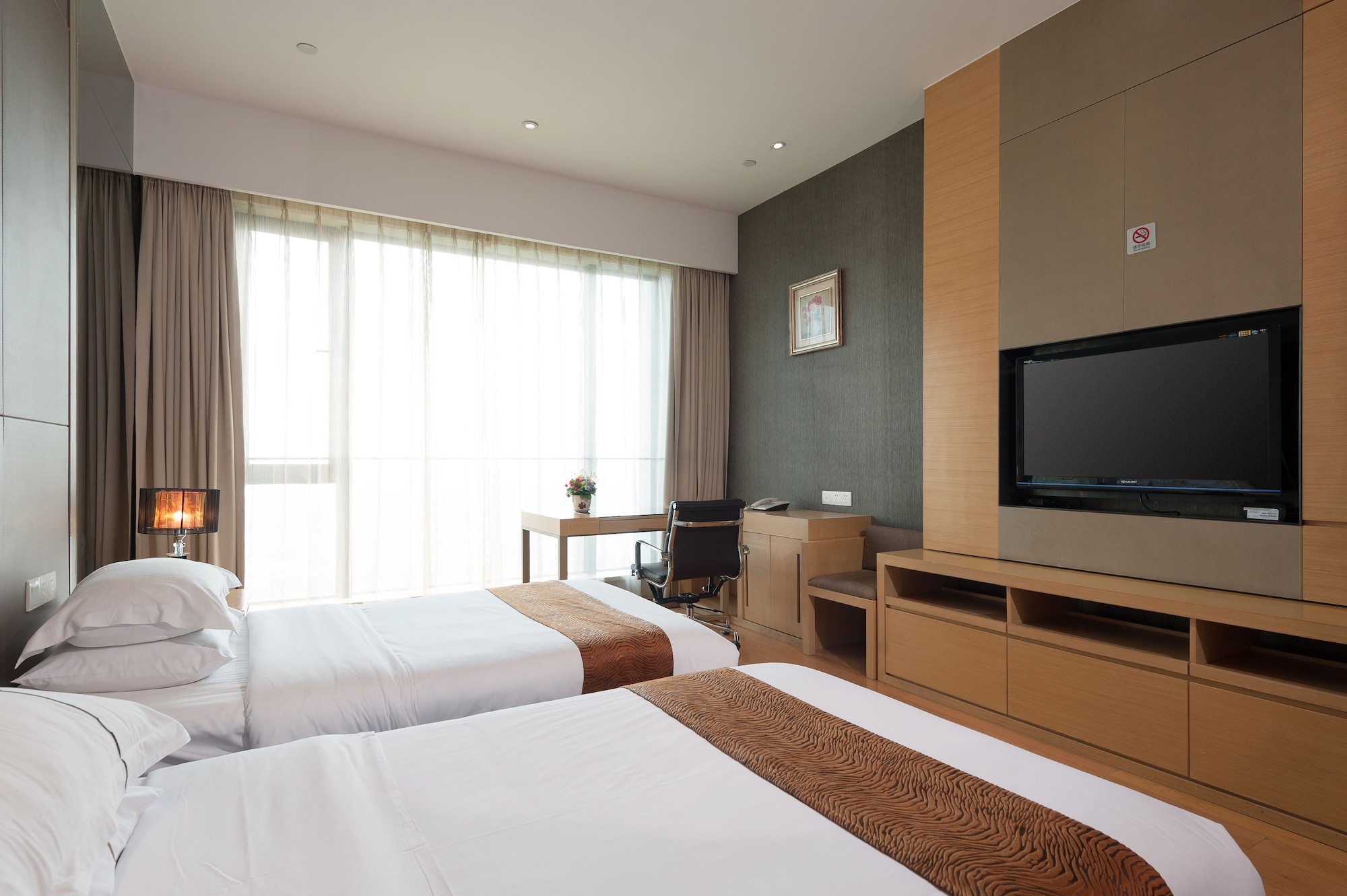 غرفة ديلوكس بسريرين منفصلين، Yicheng Apartment Poly World Center 3/6
