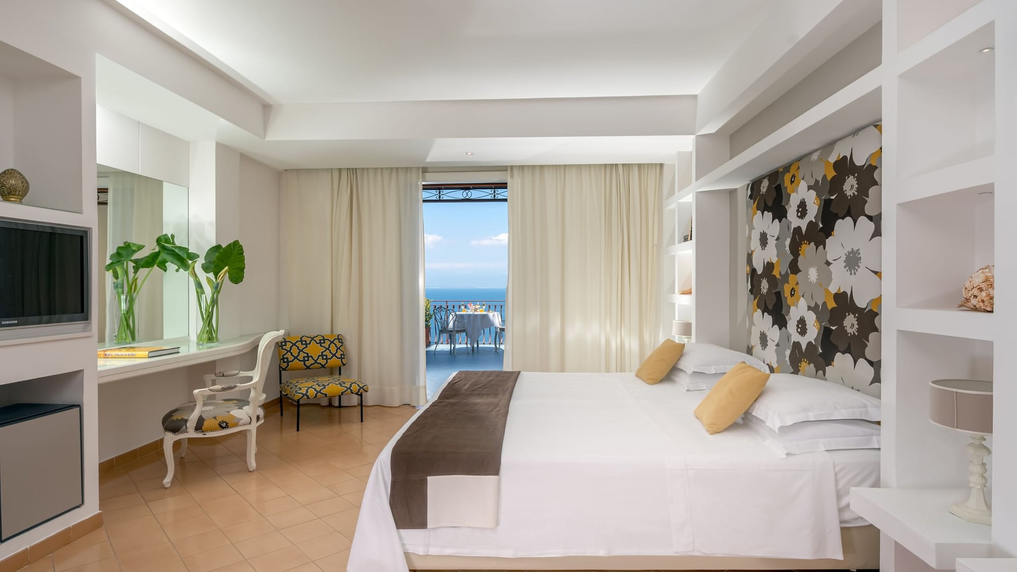 غرفة كومفورت بسريرين منفصلين بإطلالة على البحر بشرفة، Hotel Belair 10/10