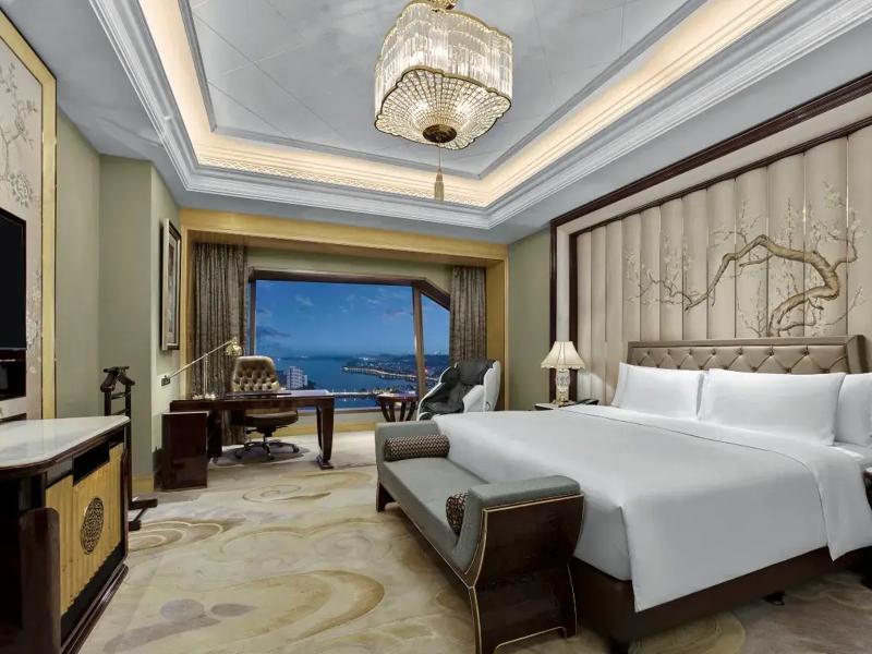 غرفة تنفيذية بسرير مزدوج بإطلالة، Wanda Reign Wuhan 2/2