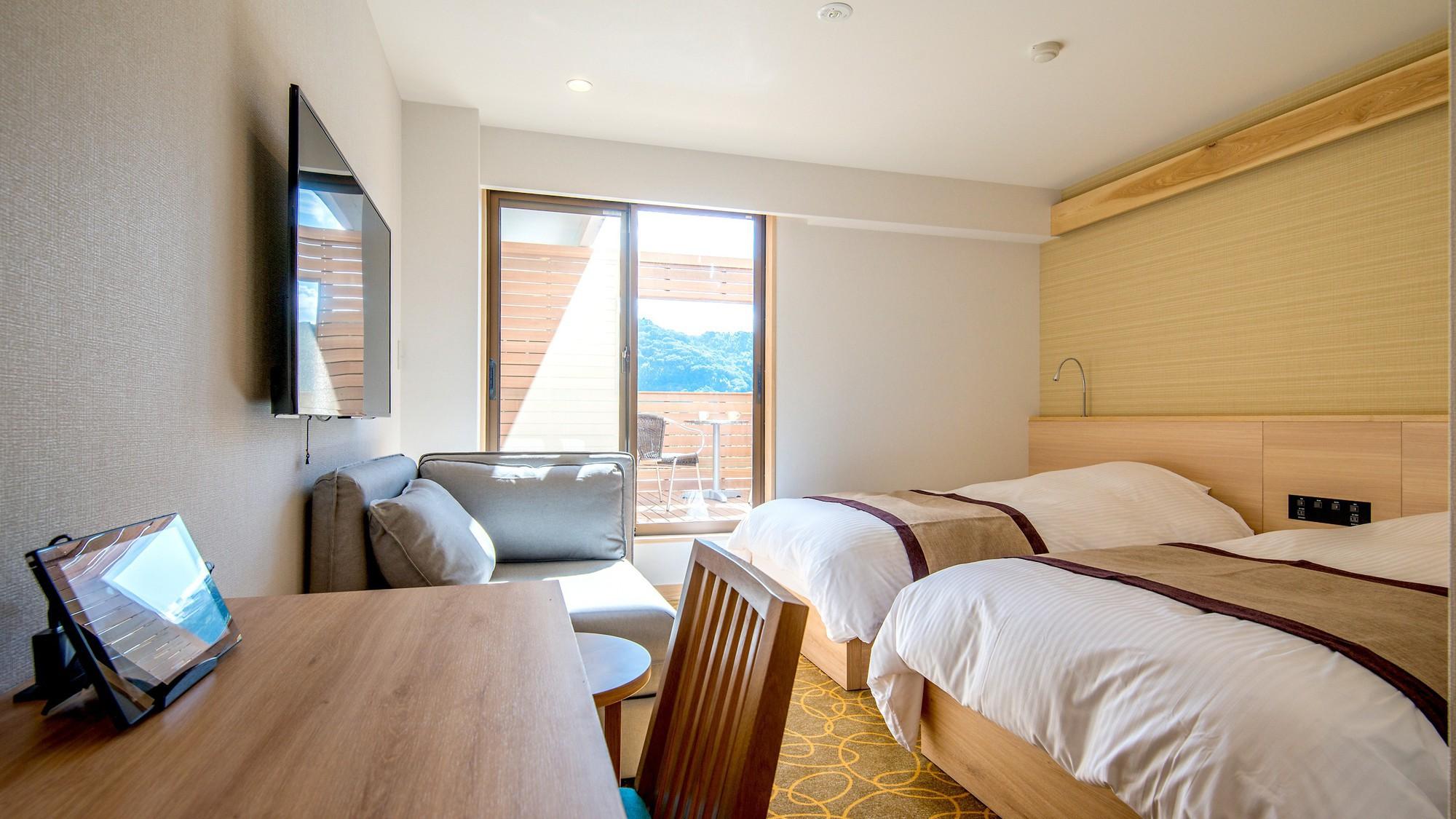 Superior, Twin Beds, Semi Outdoor Bath