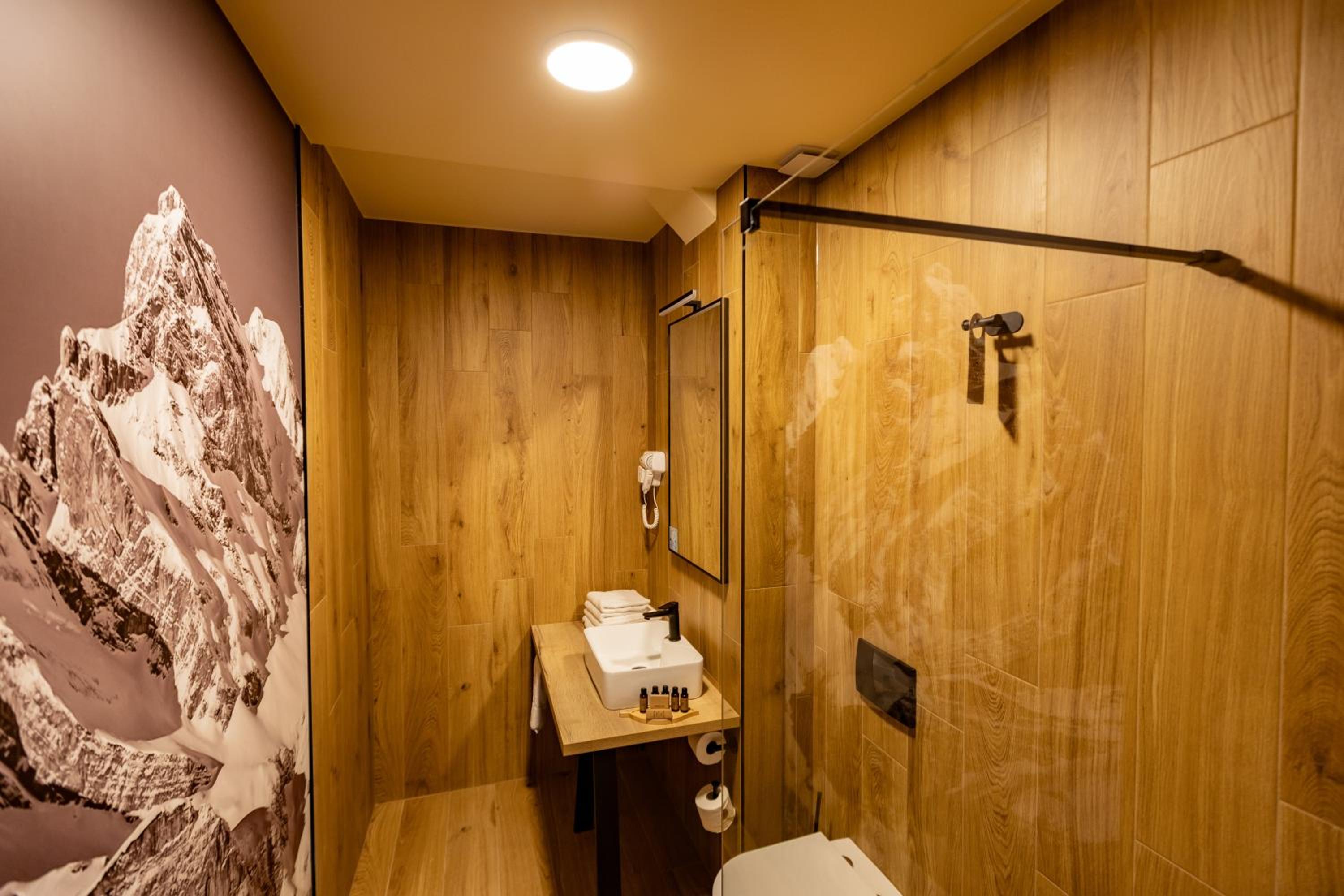 غرفة ديلوكس بسرير مزدوج أو سريرين منفصلين بإطلالة على الجبل، Hotel Kranjska Gora 8/10