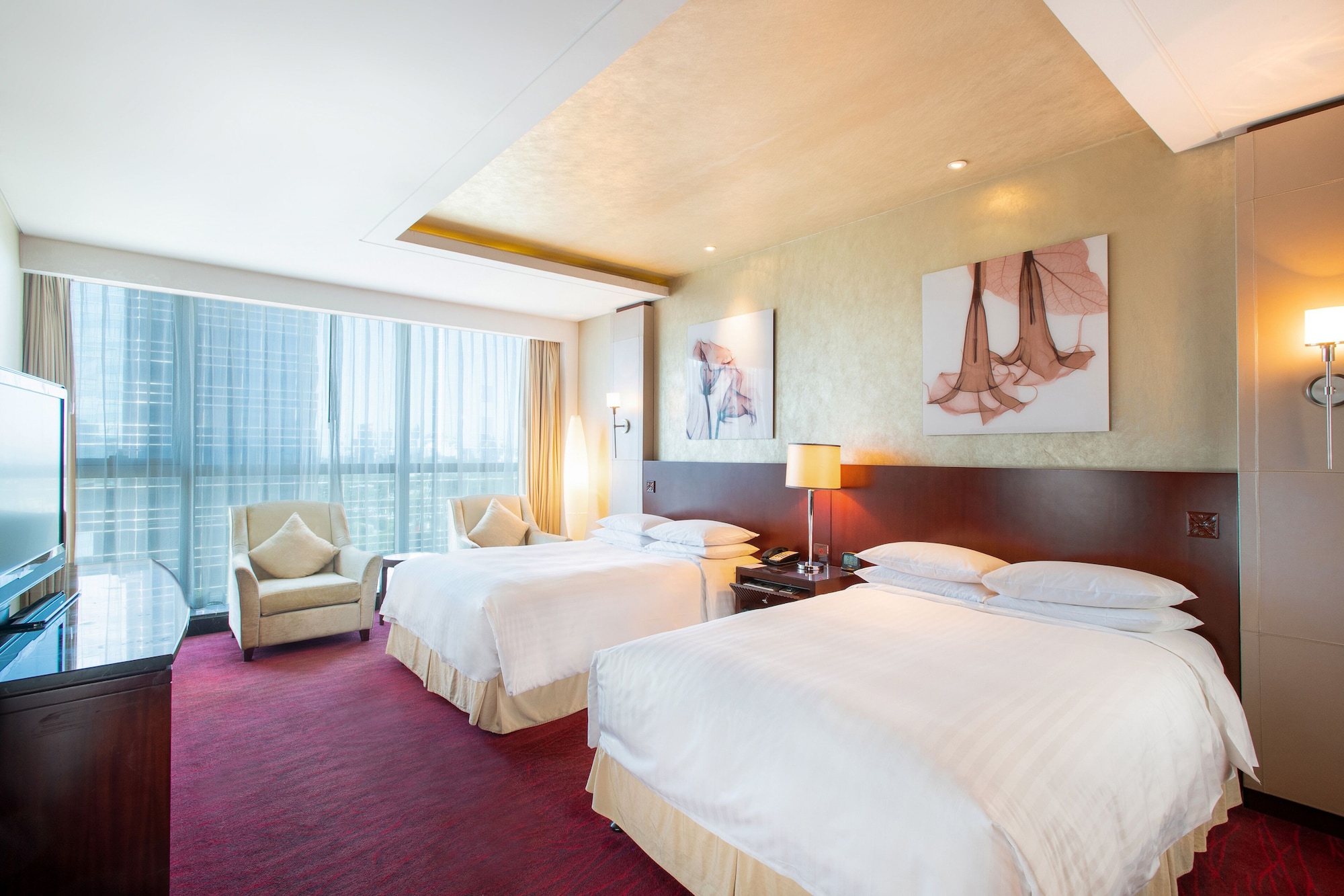 غرفة ديلوكس بسريرين مزدوجين، Beijing Marriott Hotel Northeast 4/10