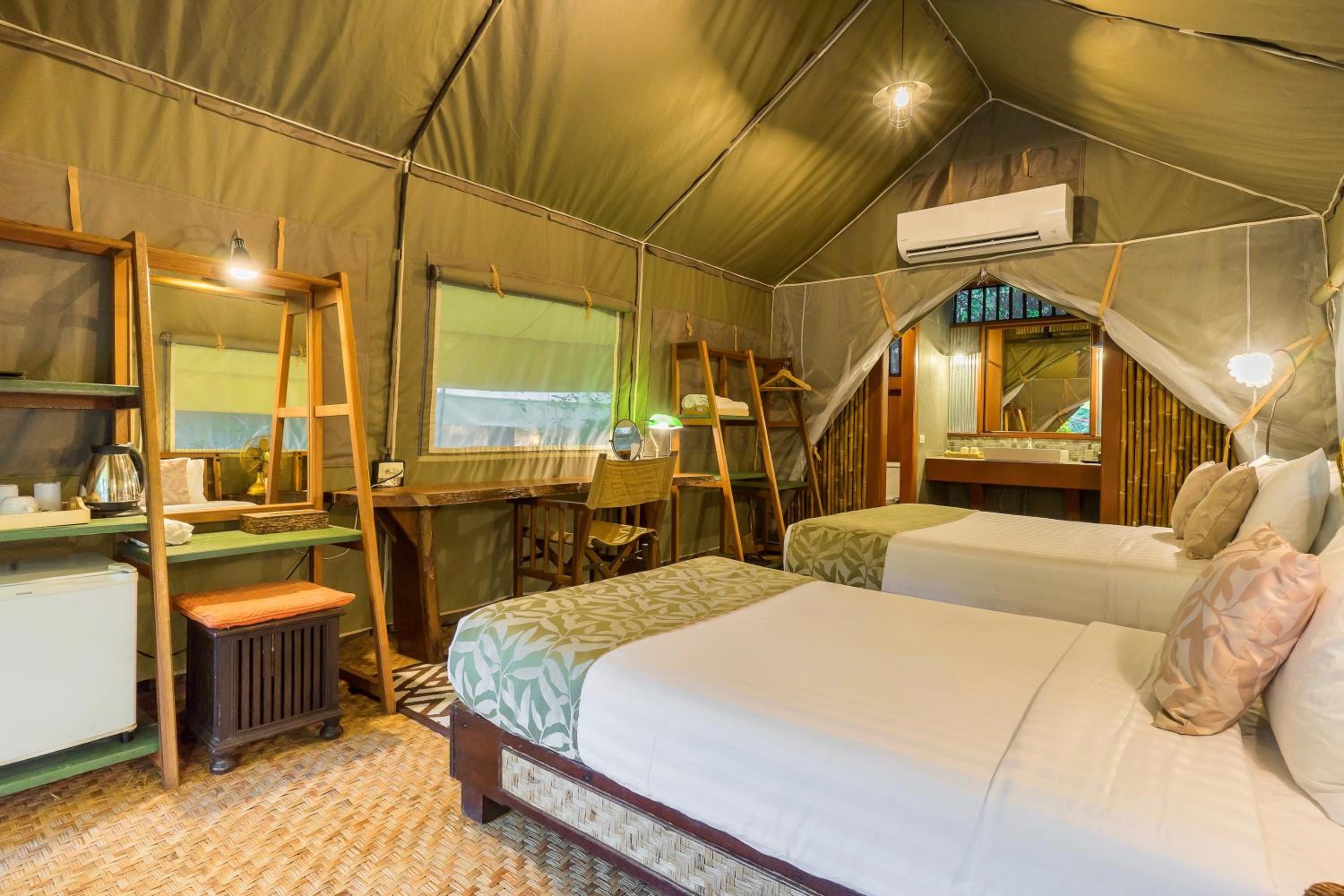 Superior, Tent, Triple, 1 Queen and 1 Single Bed, Private Bathroom