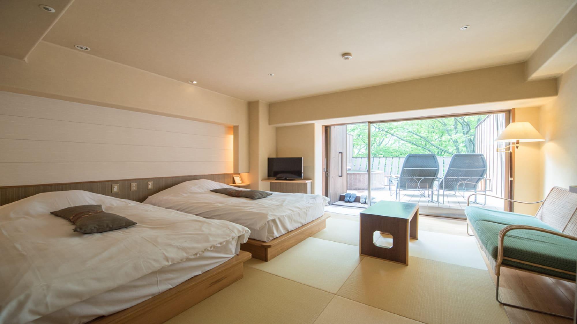 Superior, Twin Beds, No View, Outdoor Bath