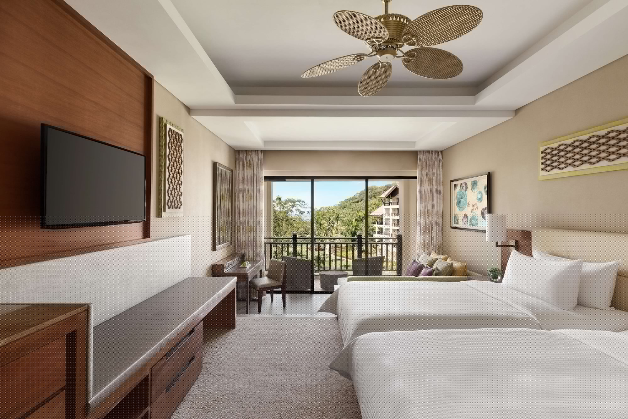 GARDEN, DELUXE, TWIN BEDS, SEA VIEW