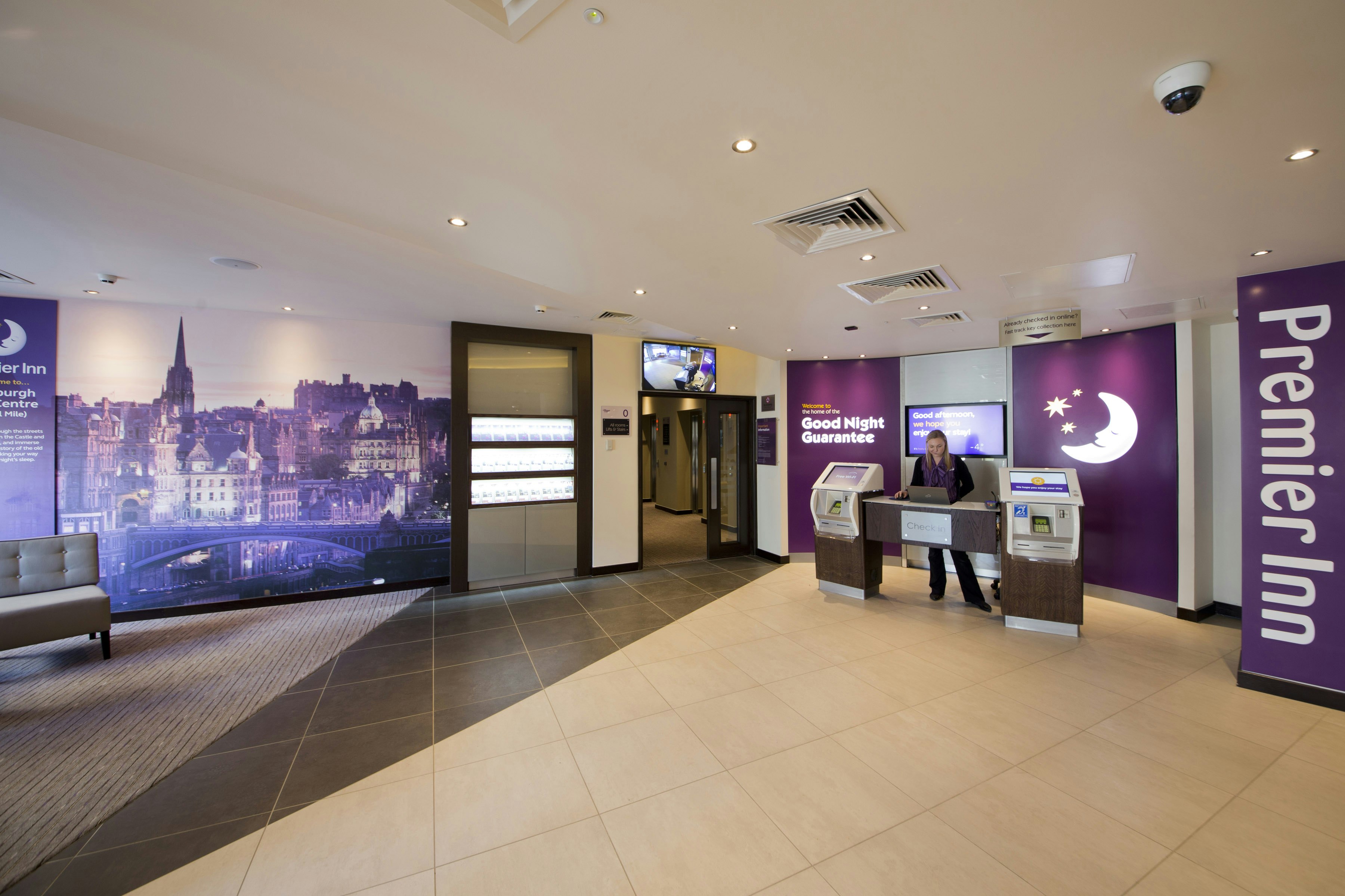 Lobby at Premier Inn Edinburgh City Centre Royal Mile, EDINBURGH
