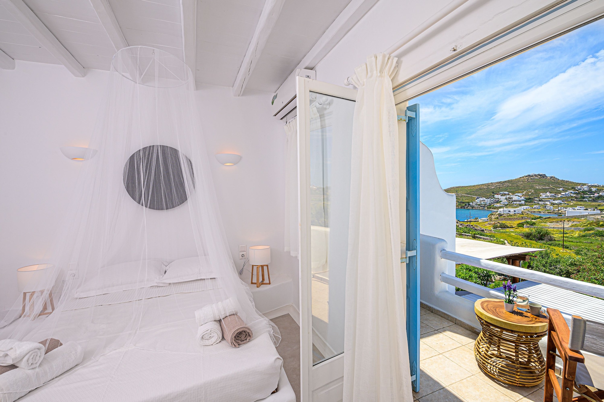 فيلا بسريرين كوين بـ3 غرف نوم مع أريكة بمسبح خاص، 9 Muses Villas Mykonos 3/6