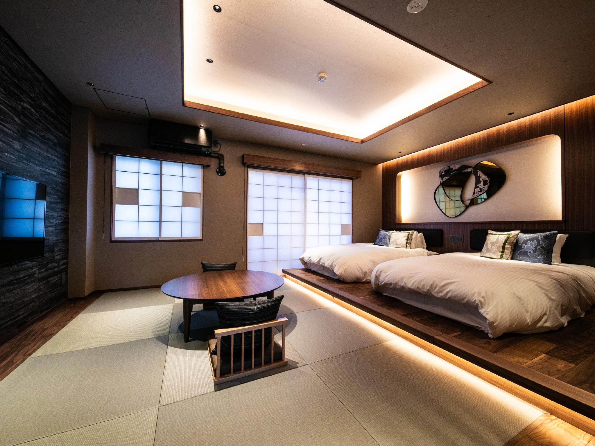 Semi Room, Japanese Western, Twin Beds, Mountain View, Outdoor Bath