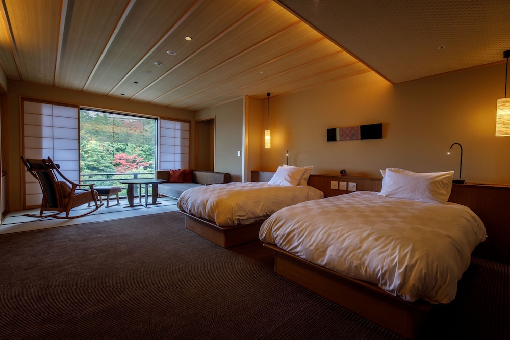 Japanese, Modern, Deluxe, Twin Beds, Outdoor Bath