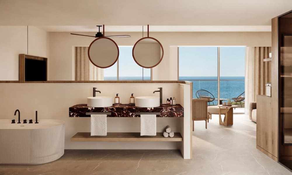 Junior Suite, Twin Beds, Sea Front, Sofa