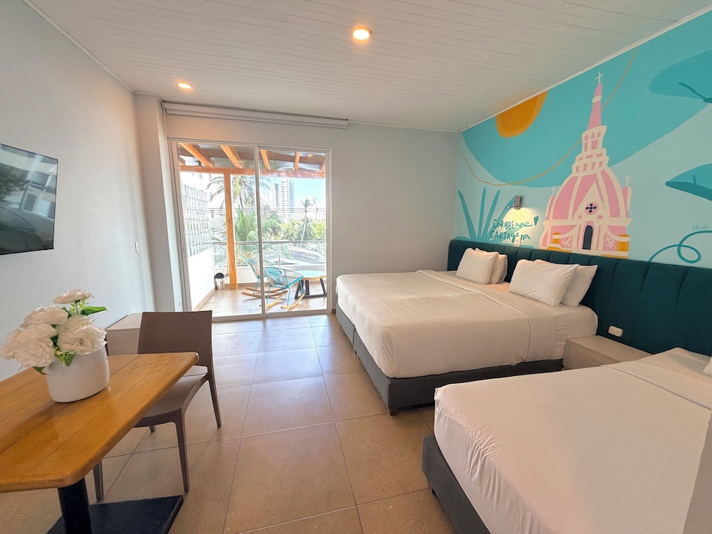 غرفة سوبيريور ثلاثية بسرير كينج وسرير فردي بشرفة، Hotel Caribbean Cartagena 8/10