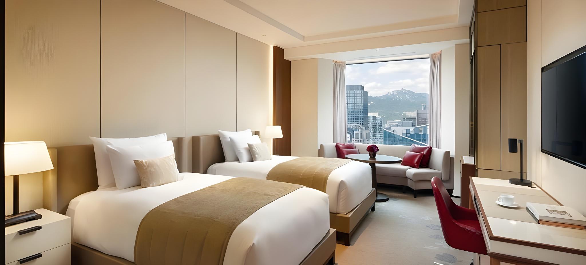 Grand, Tower, Ex, Deluxe, Twin Beds, Living Area
