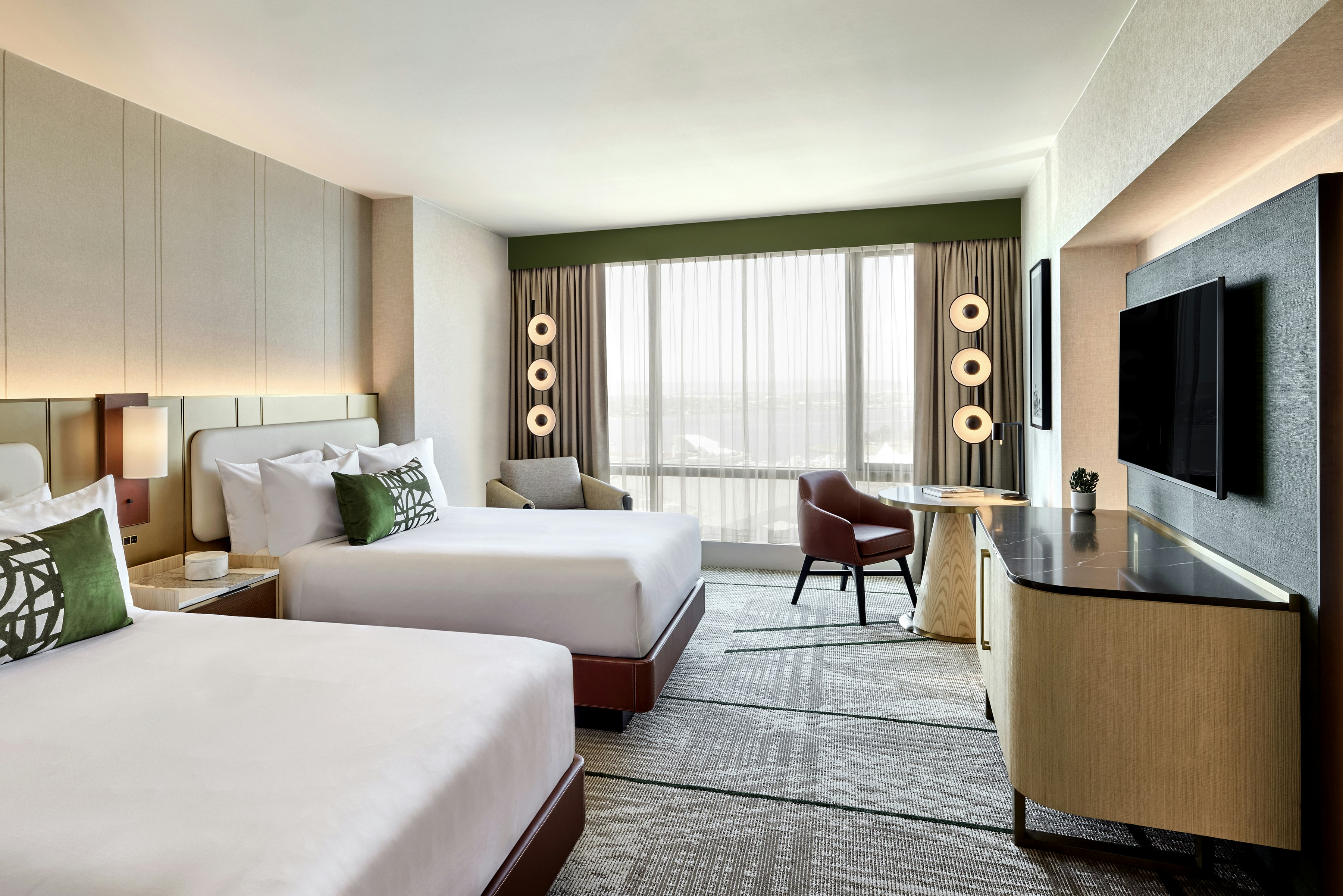 Deluxe, 2 Double Beds, City View