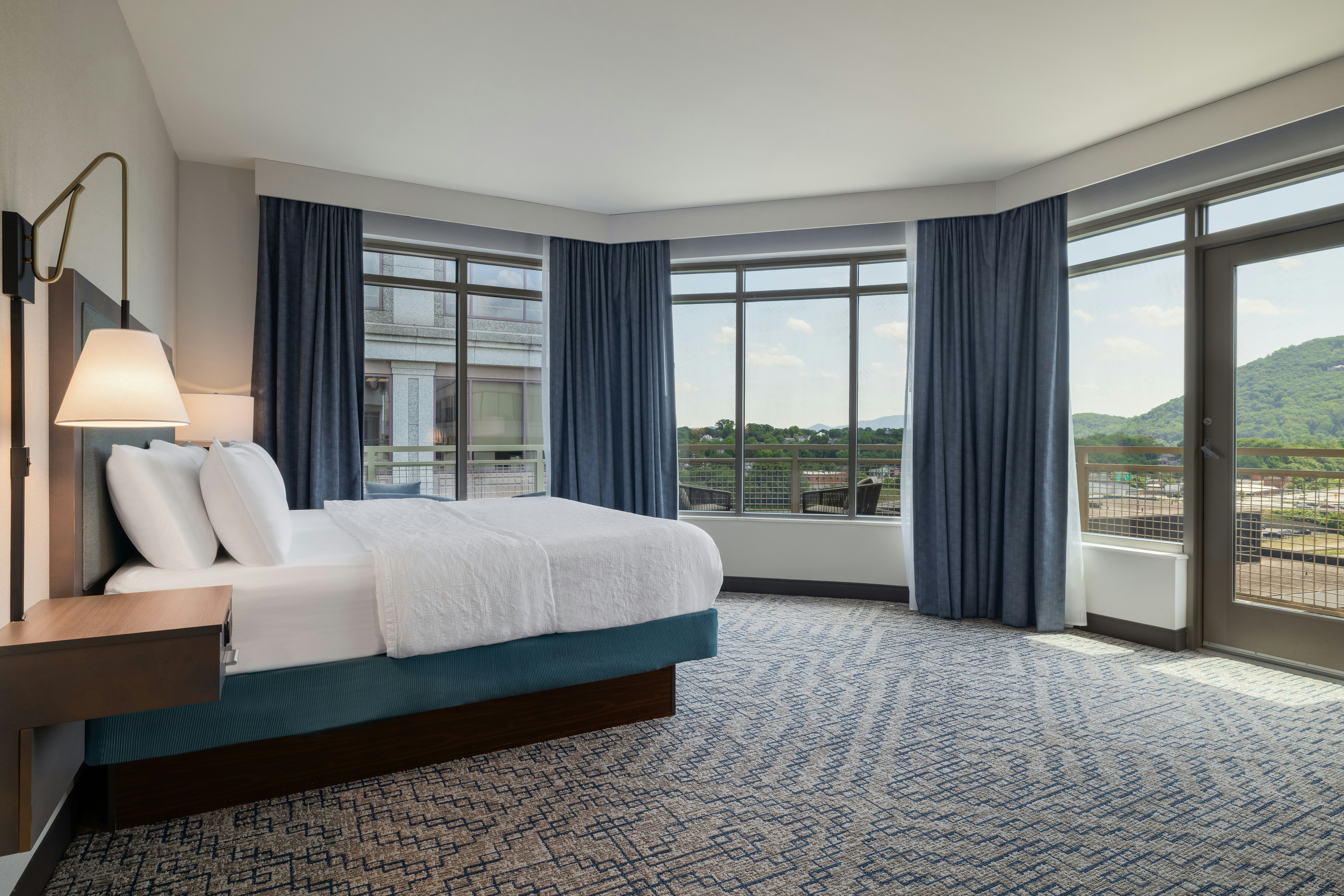 استوديو ركني بسرير كينج بإطلالة على الجبل، Hampton Inn And Suites Roanoke-Downtown 2/5