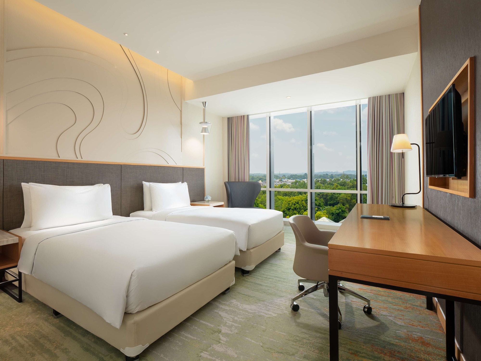غرفة سوبيريور بسريرين منفصلين بإطلالة على المدينة، Radisson Golf And Convention Center Batam 7/10
