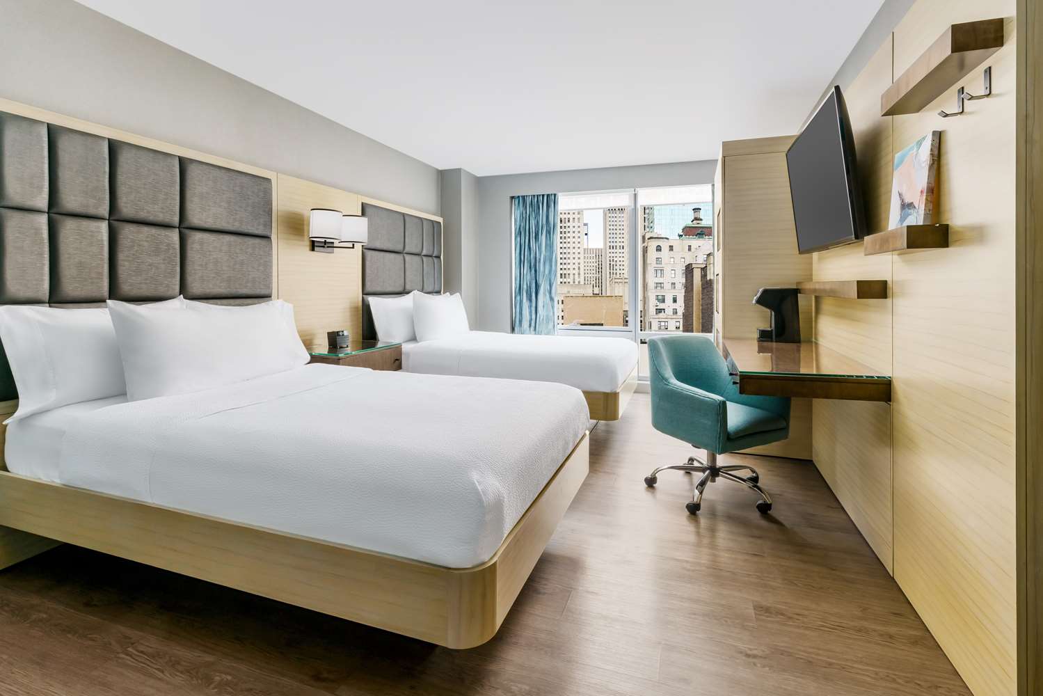 ROOM, 2 DOUBLE BEDS, CITY VIEW