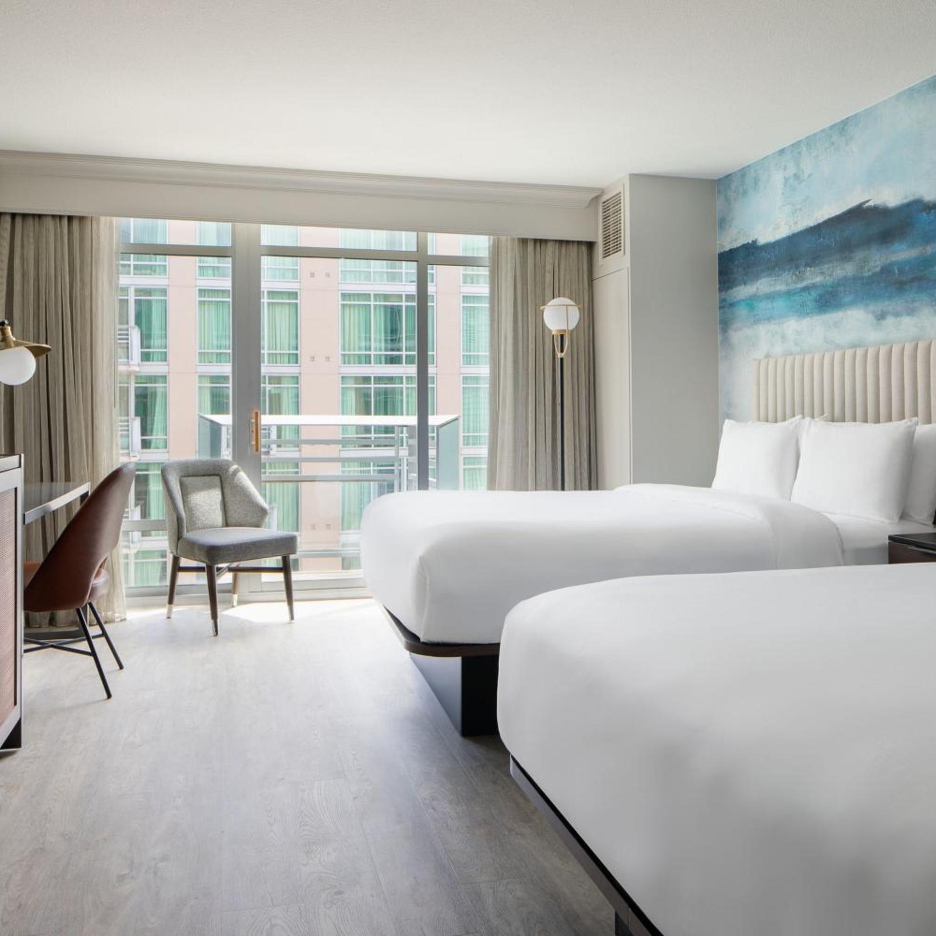 Room, 2 Double Beds, Partial Water View