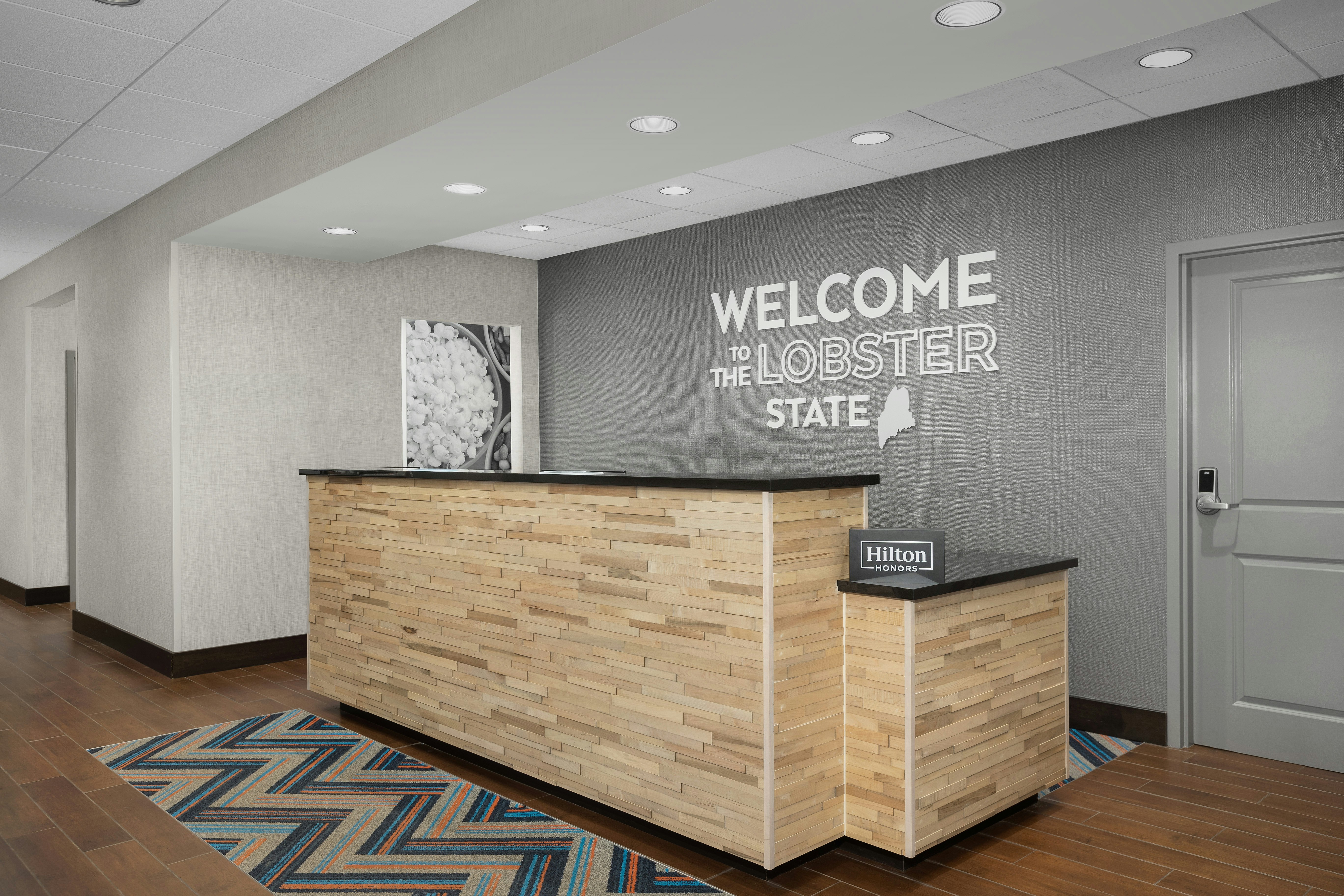 Lobby at Hampton Inn Augusta, AUGUSTA - ME