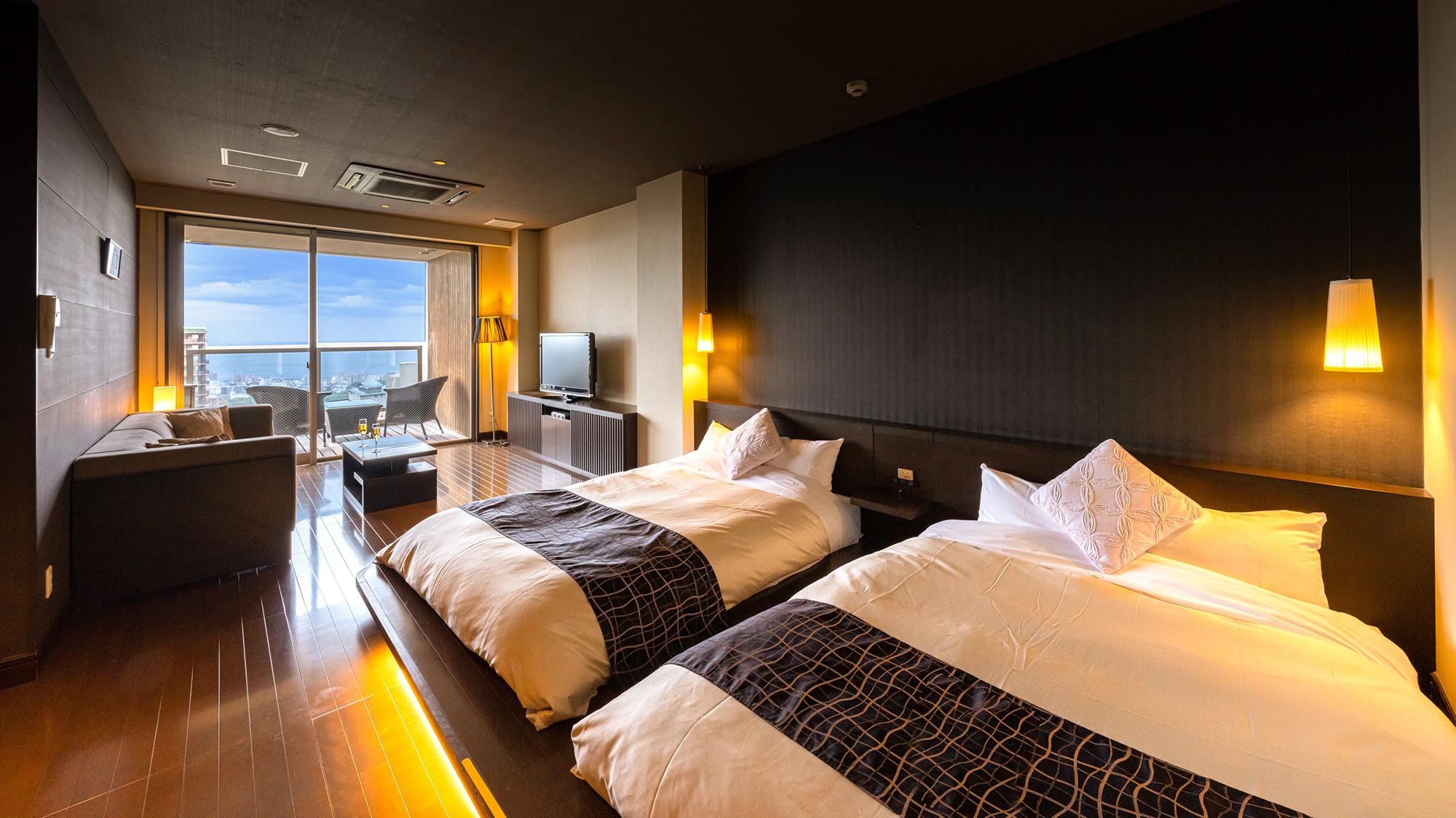 Modern, Twin Beds, Ocean View, Night View, New Building