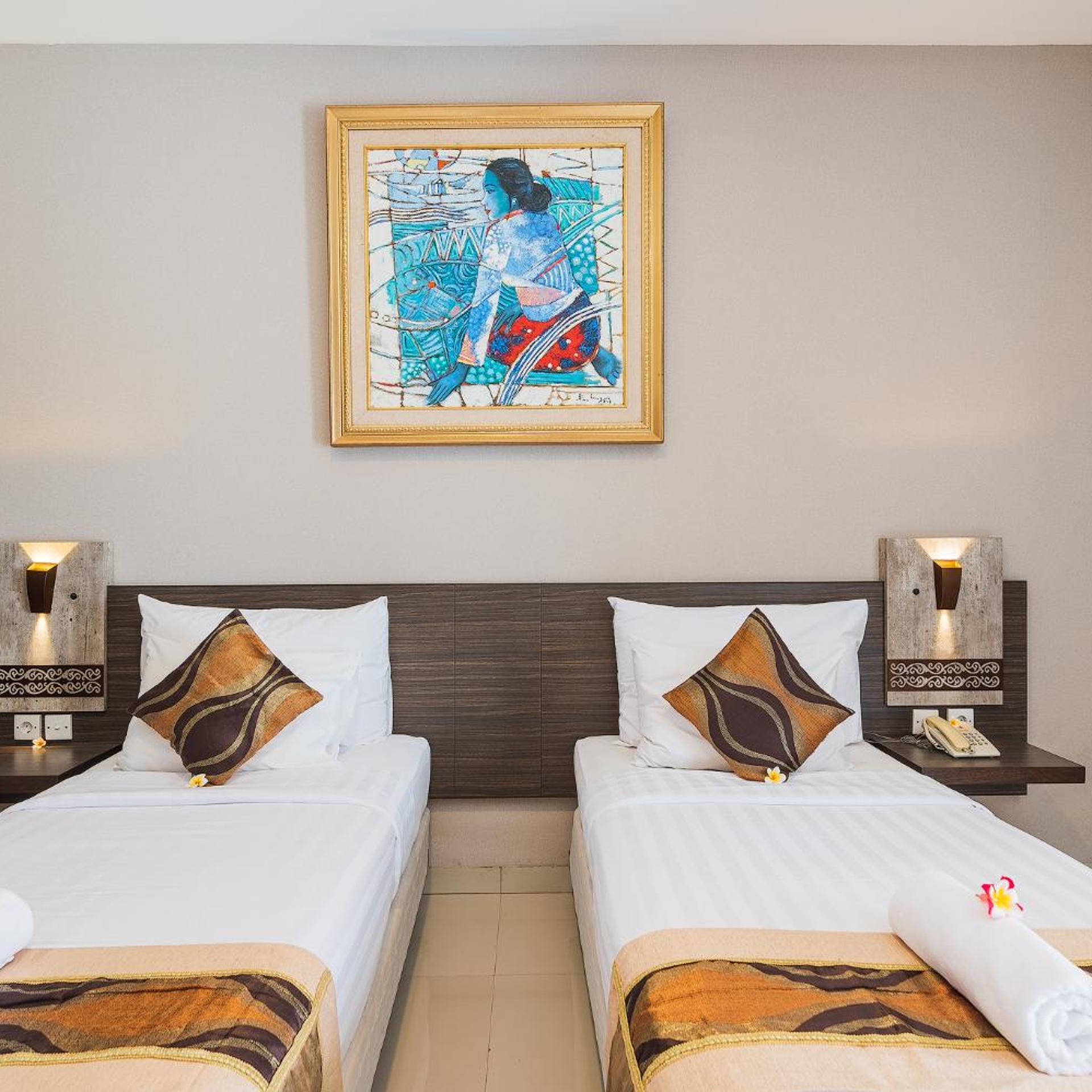 غرفة ديلوكس بسريرين منفصلين بإطلالة على البحر، Padma Sari Hotel 5/10