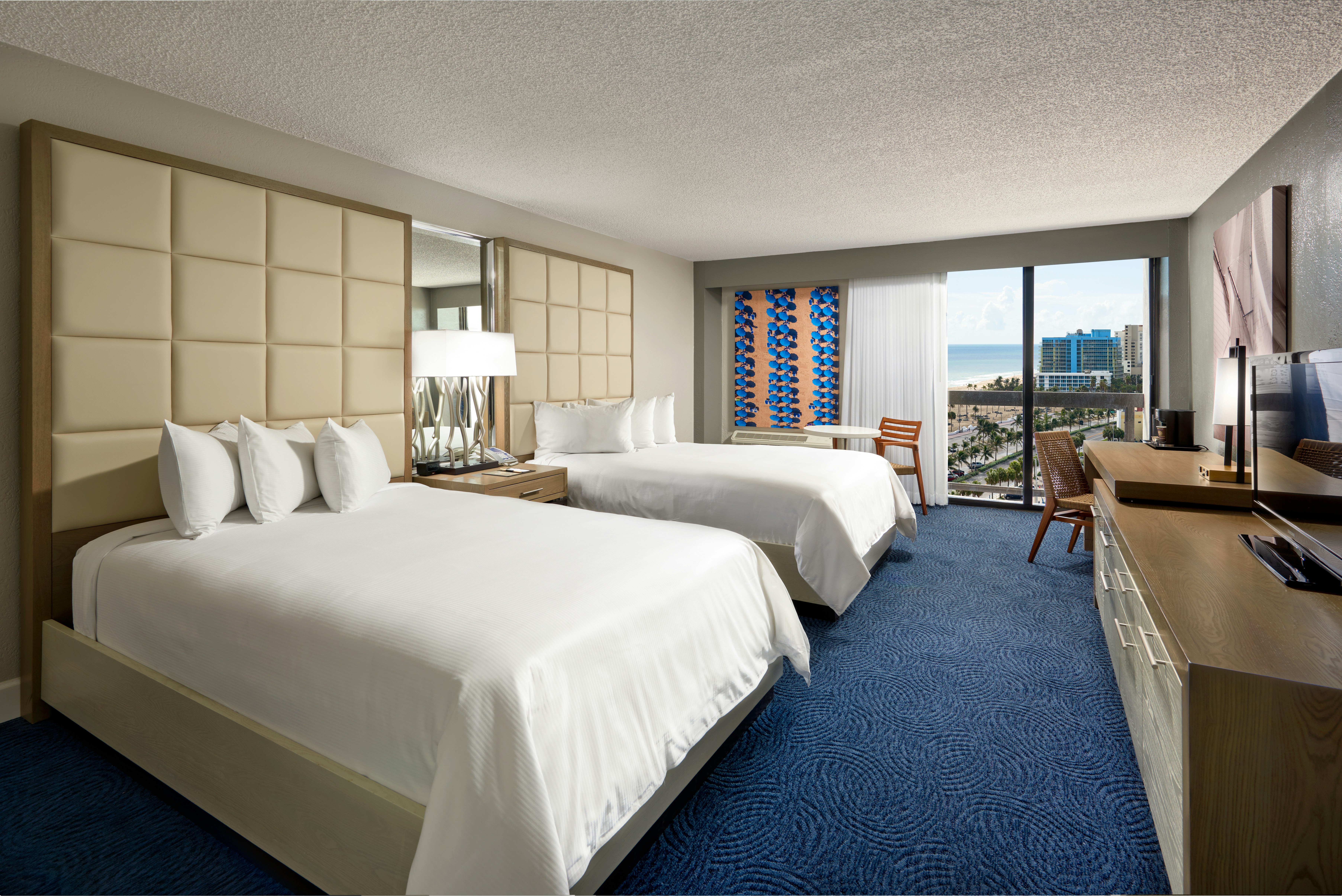 ROOM, 2 DOUBLE BEDS, PARTIAL OCEAN VIEW