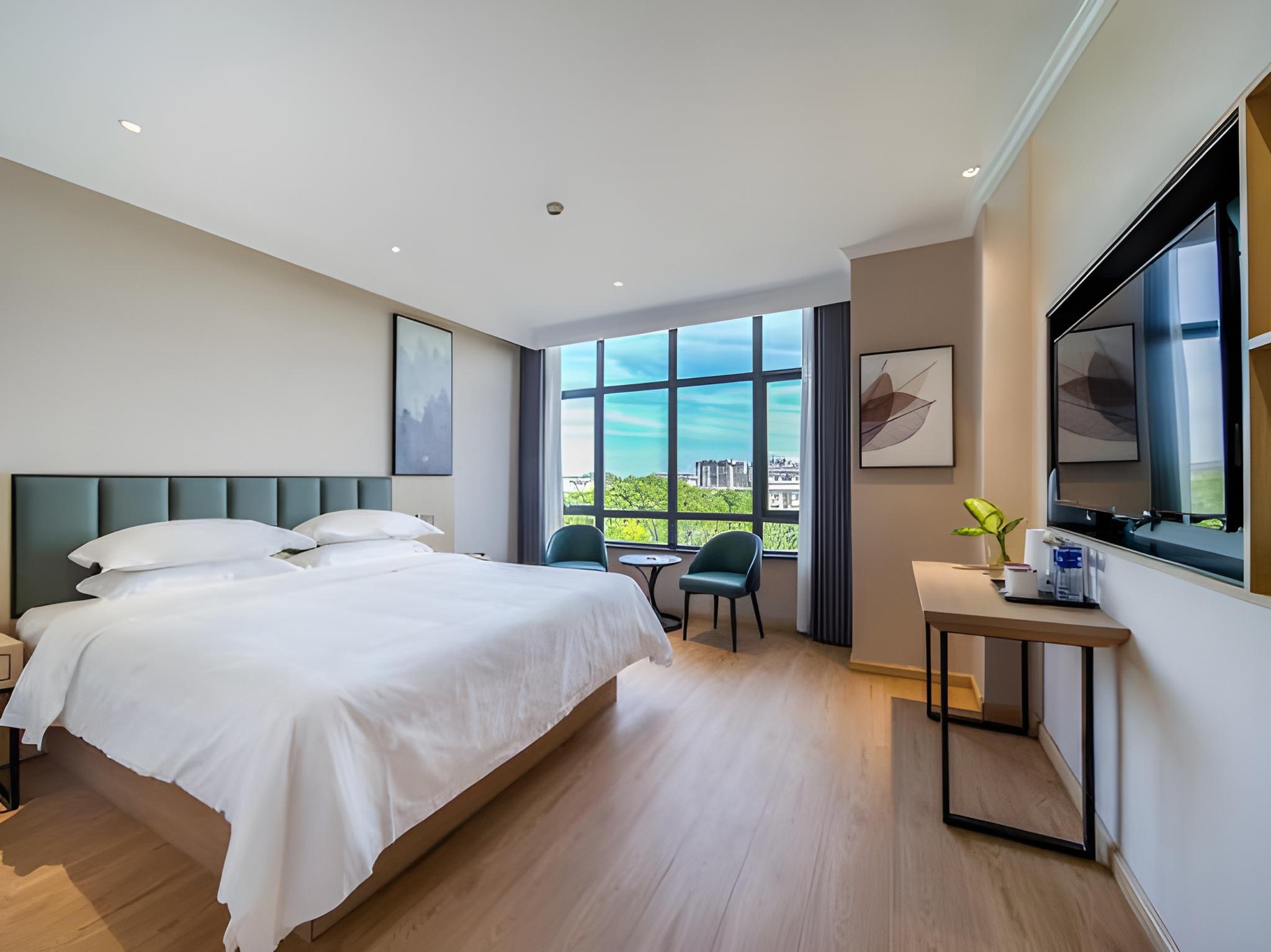 غرفة سوبيريور بسرير كوين، GreenTree Inn Chizhou Pingtian Lake Qingfeng Avenue Hotel 2/3